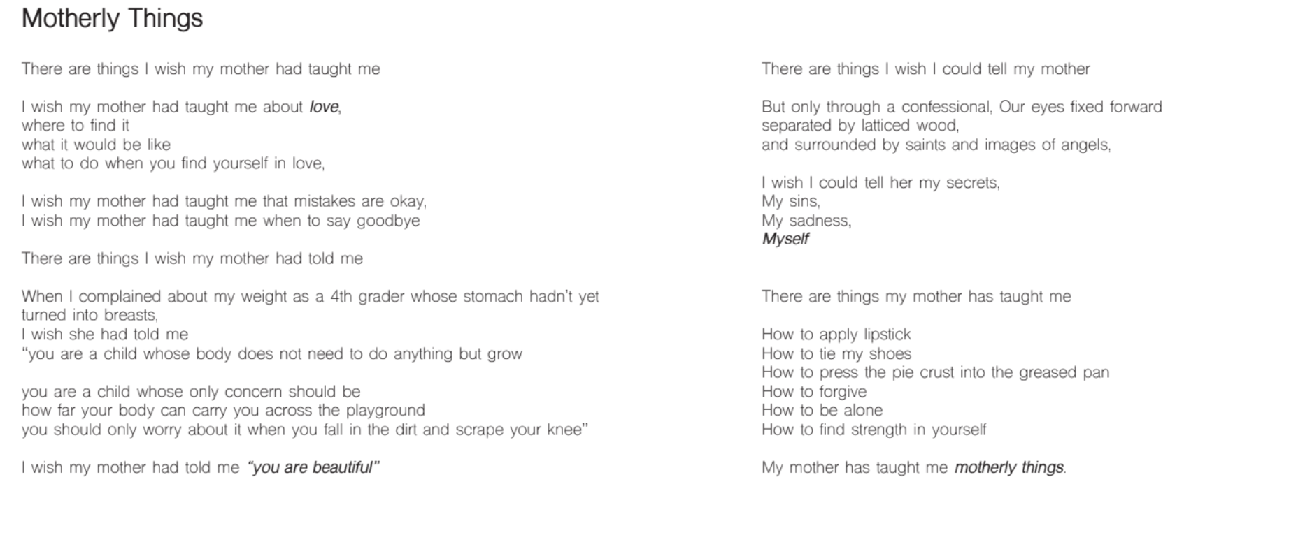 allie fischer, "Motherly Things," 2021 (@allie.artsy)