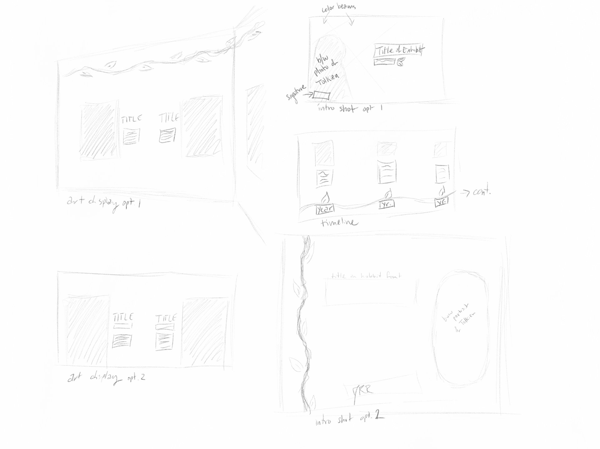 Interior wall sketches
