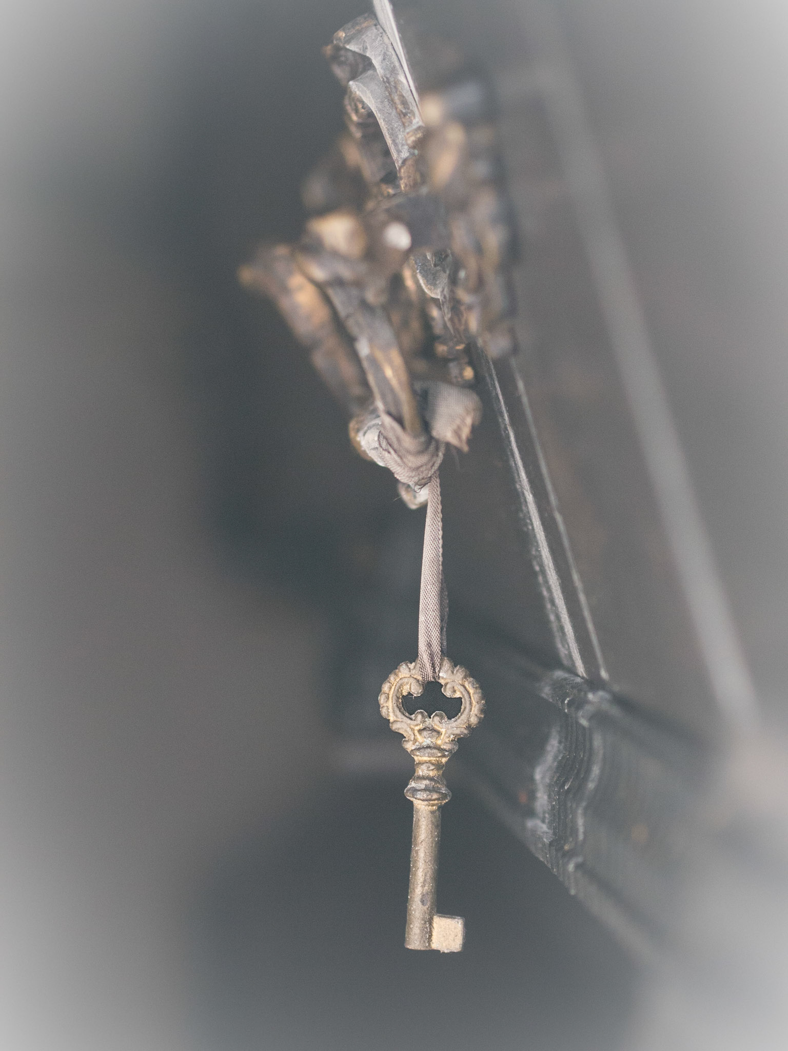 Sargdetail auf dem Friedhof in Lissabon