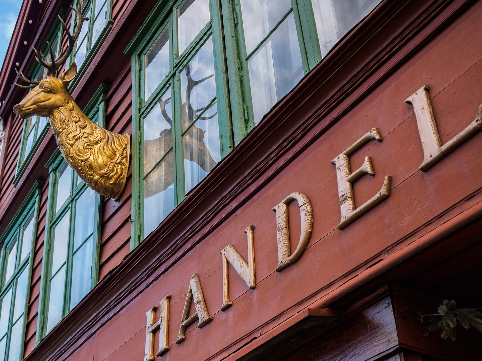 Handelshaus in Bryggen in Bergen (Norwegen)