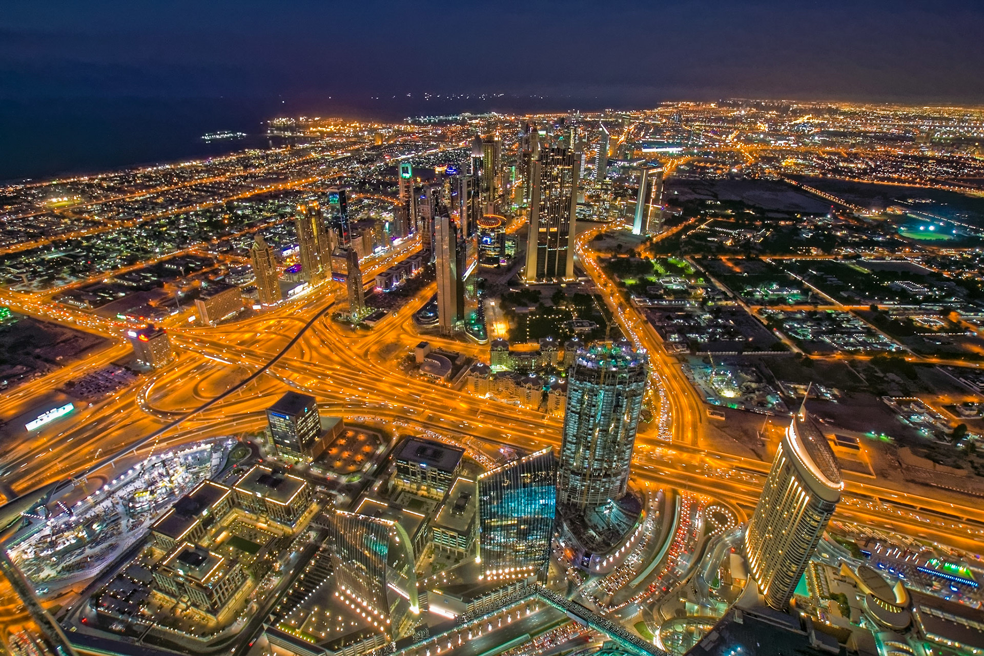 Blick über Dubai vom Burj Khalifa