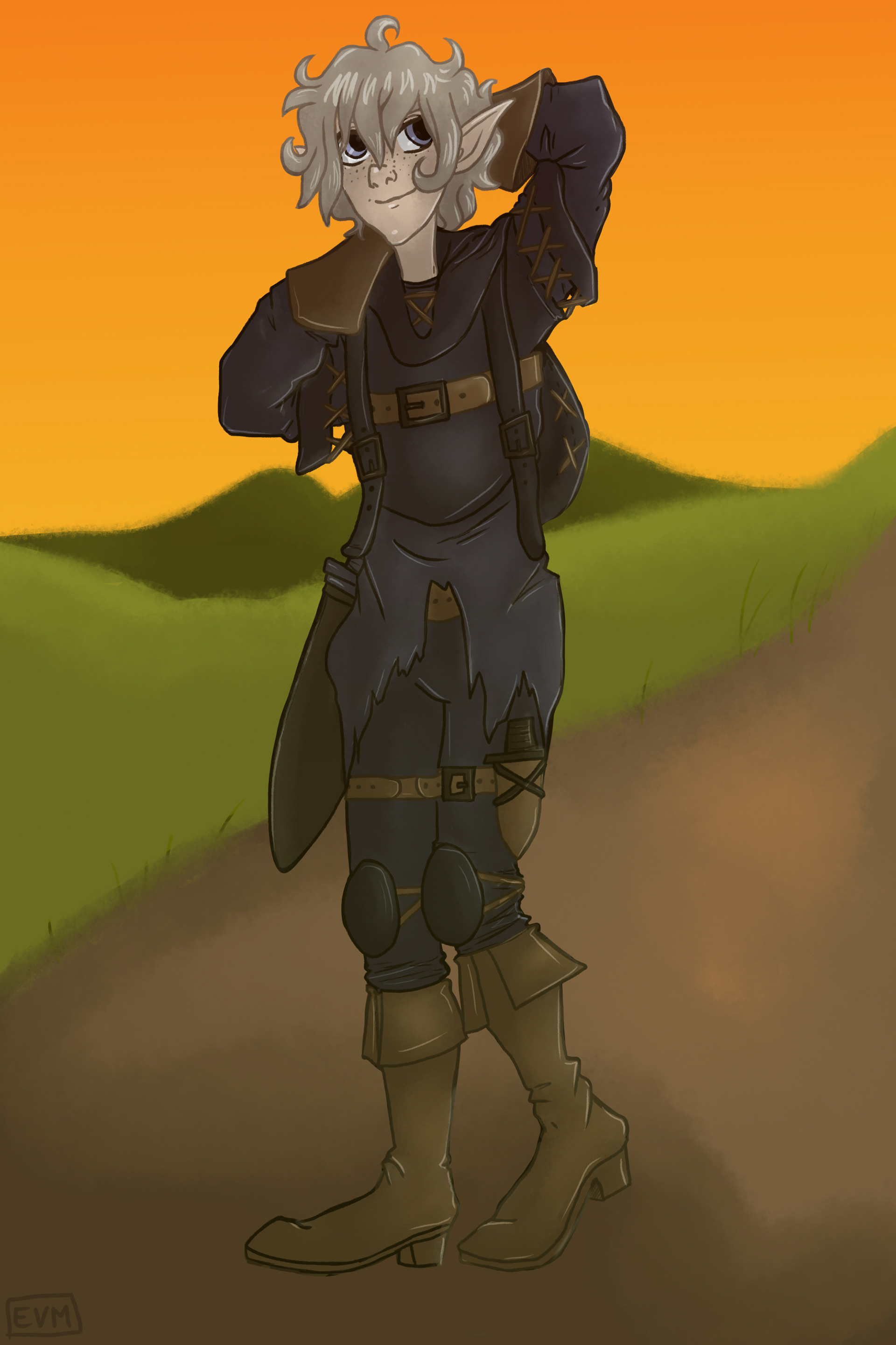 i tried to practice anatomy here again with a full body character