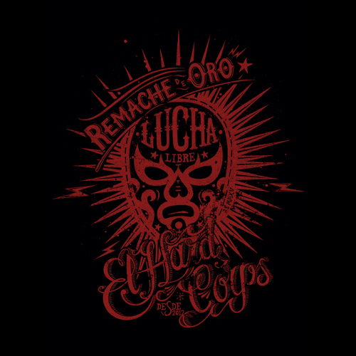 'Lucha libre' - illustration for garment print