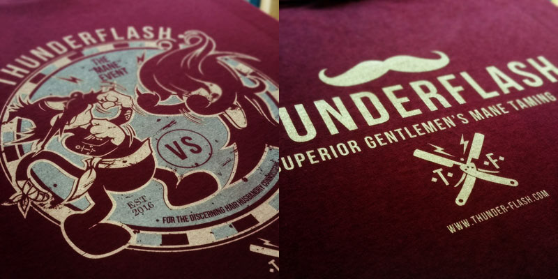 Thunderflash - design and garment screen print