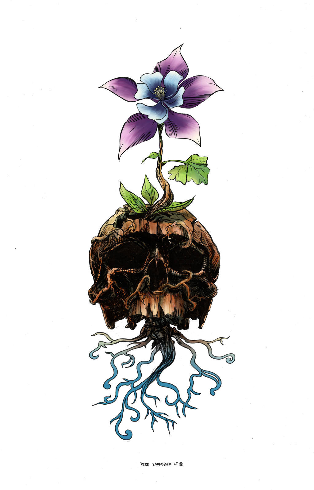 Of Earth NFT – Ink and Digital art by Derek Rodenbeck derekro