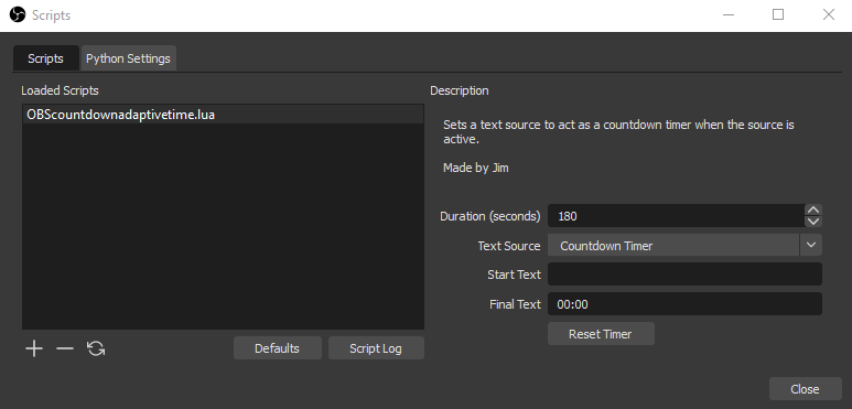 Scripting for countdown timer - https://www.youtube.com/watch?v=qgMmeSibWHw&ab_channel=LASCurry