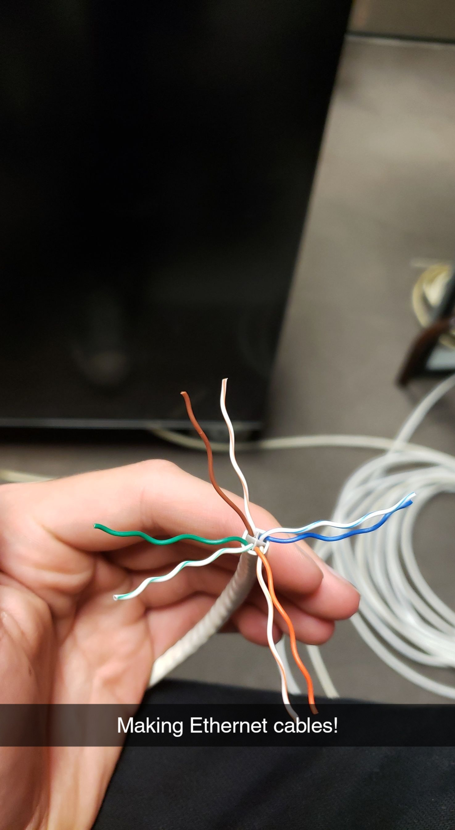 Photo from learning to crimp RJ45