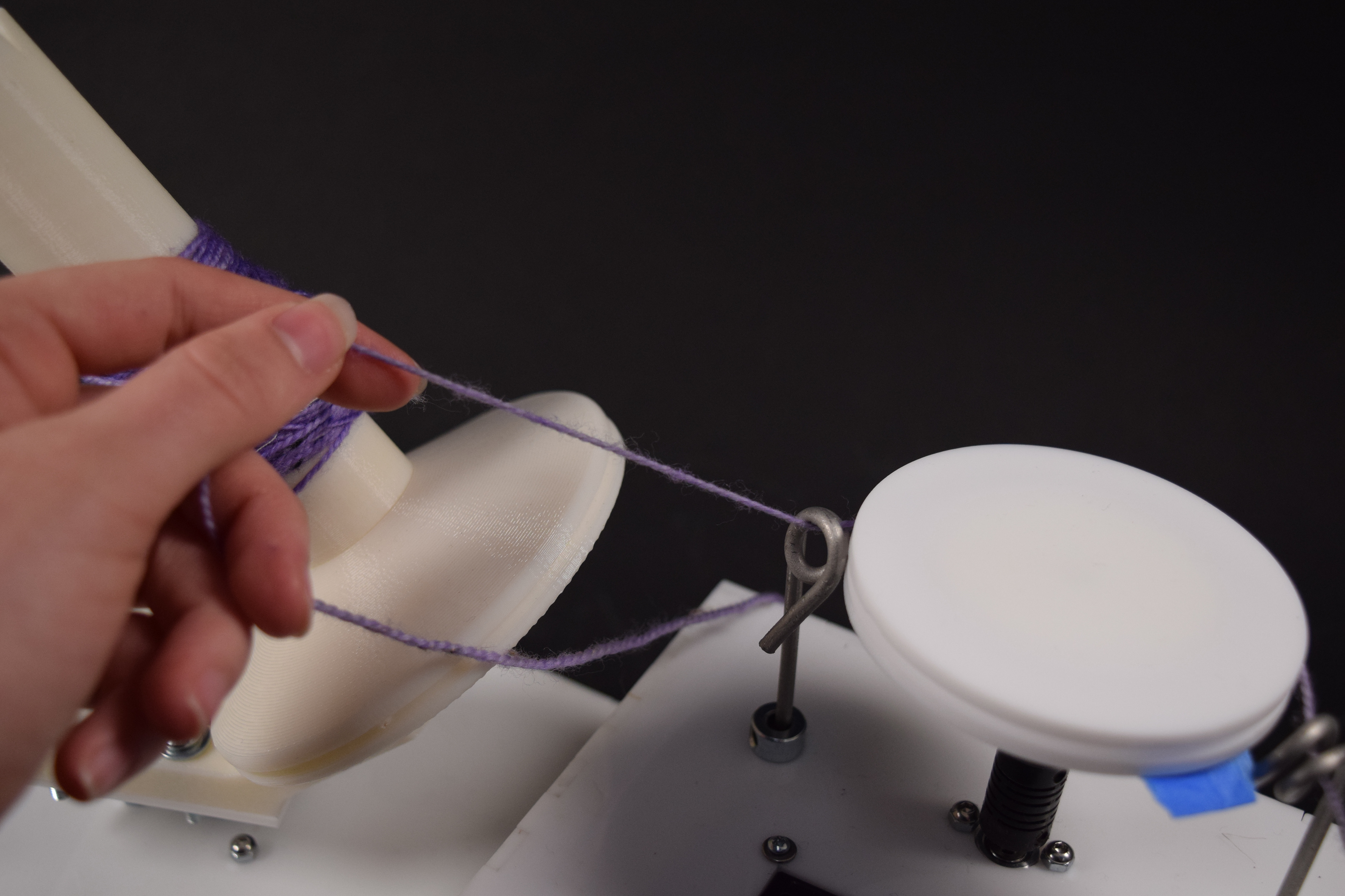 Threading Yarn Through Distance Encoder