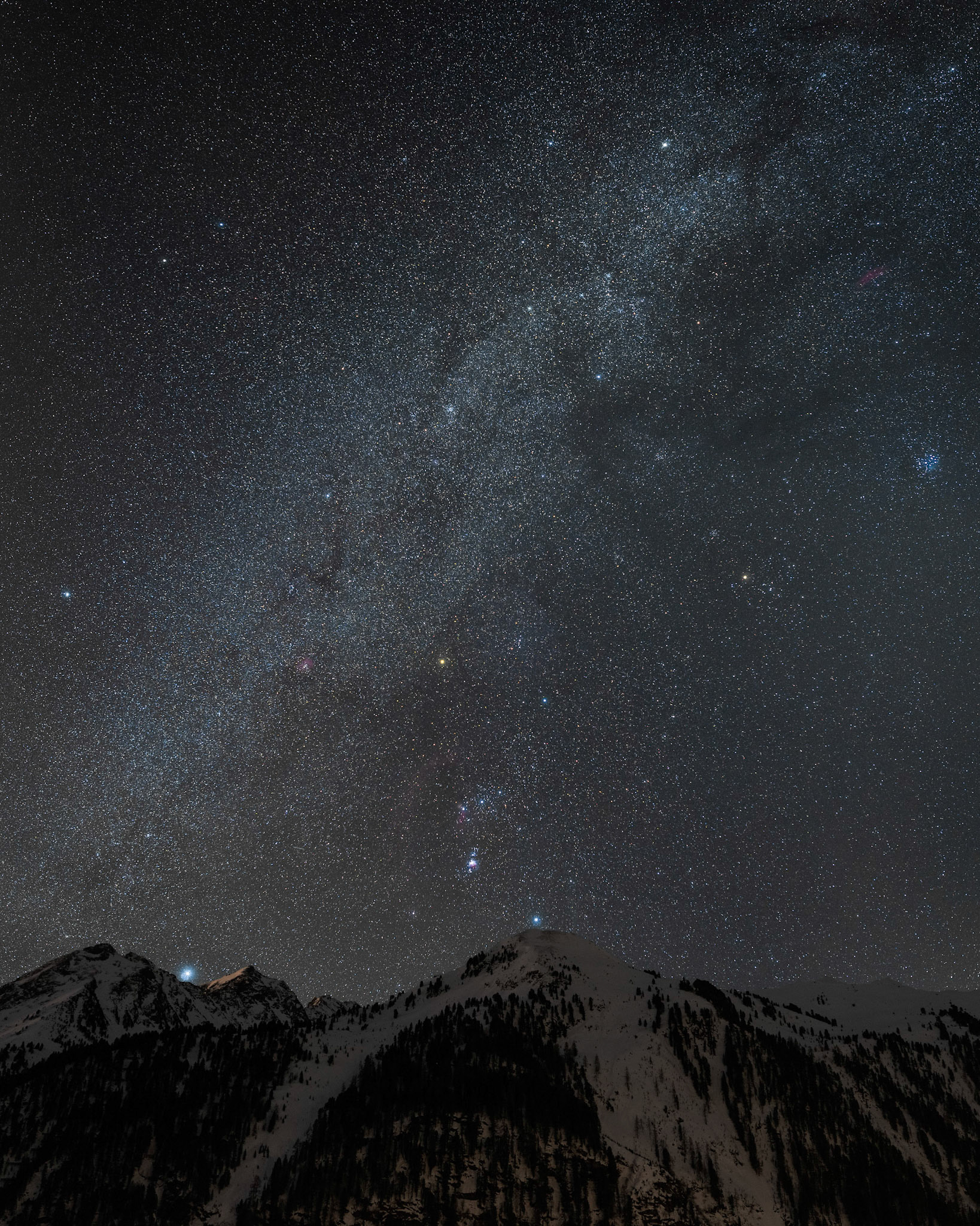 Wintermilchstraße bei Kühtai