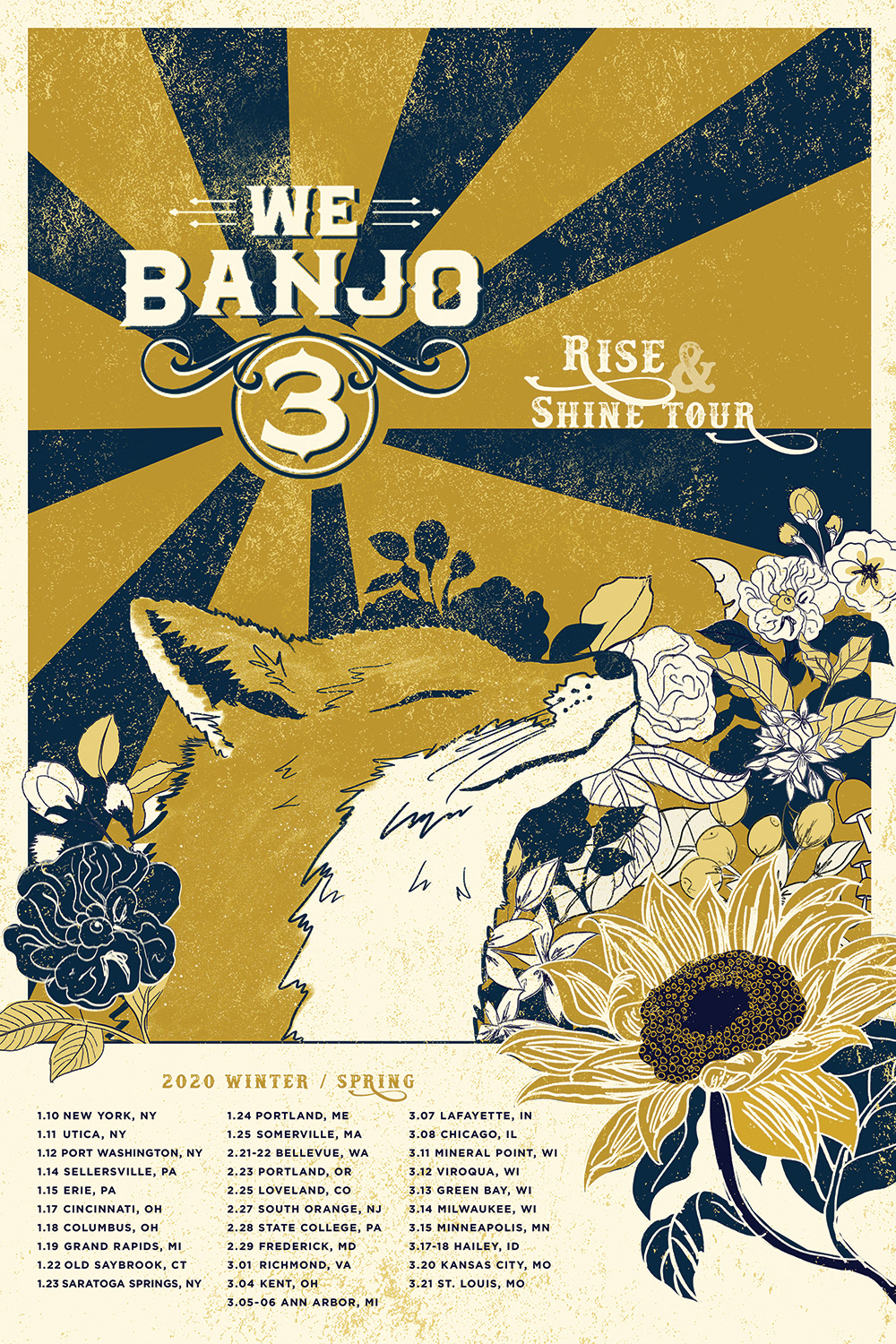 Abbey Ley We Banjo 3 Tour Poster Illustration