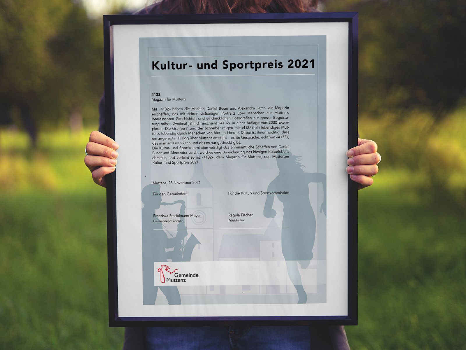 Urkunde Kultur- und Sportpreis