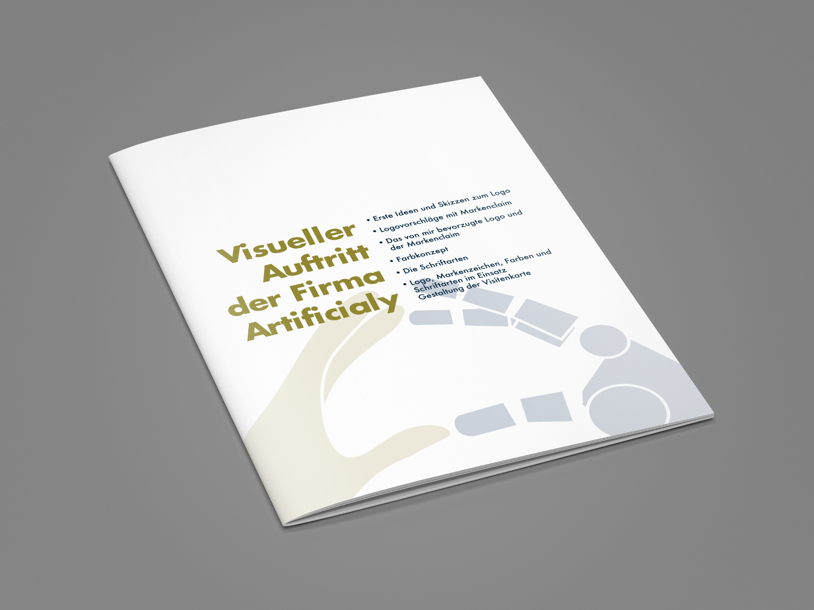 Internes Projekt von localsearch für den visuellen Aufritt für die Firma Artificaly