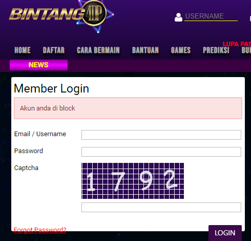 Pendaftaran Bintang4d Link Wap Link Login Link Daftar