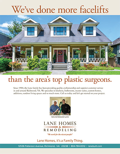 Magazine ad for Lane Homes & Remodeling