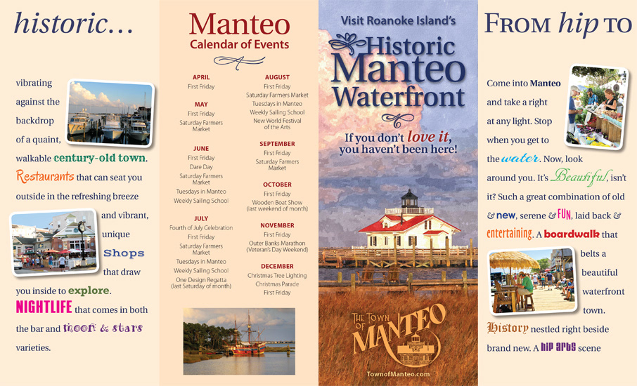 Historic Manteo Waterfront brochure exterior