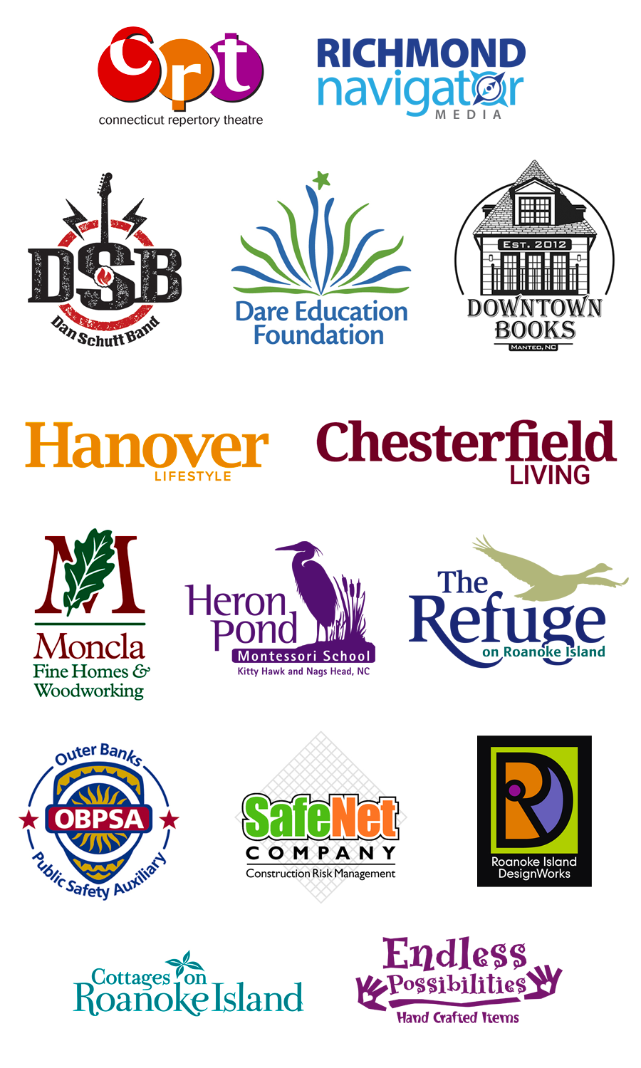 Group of logos designed by MLAY DESIGN
