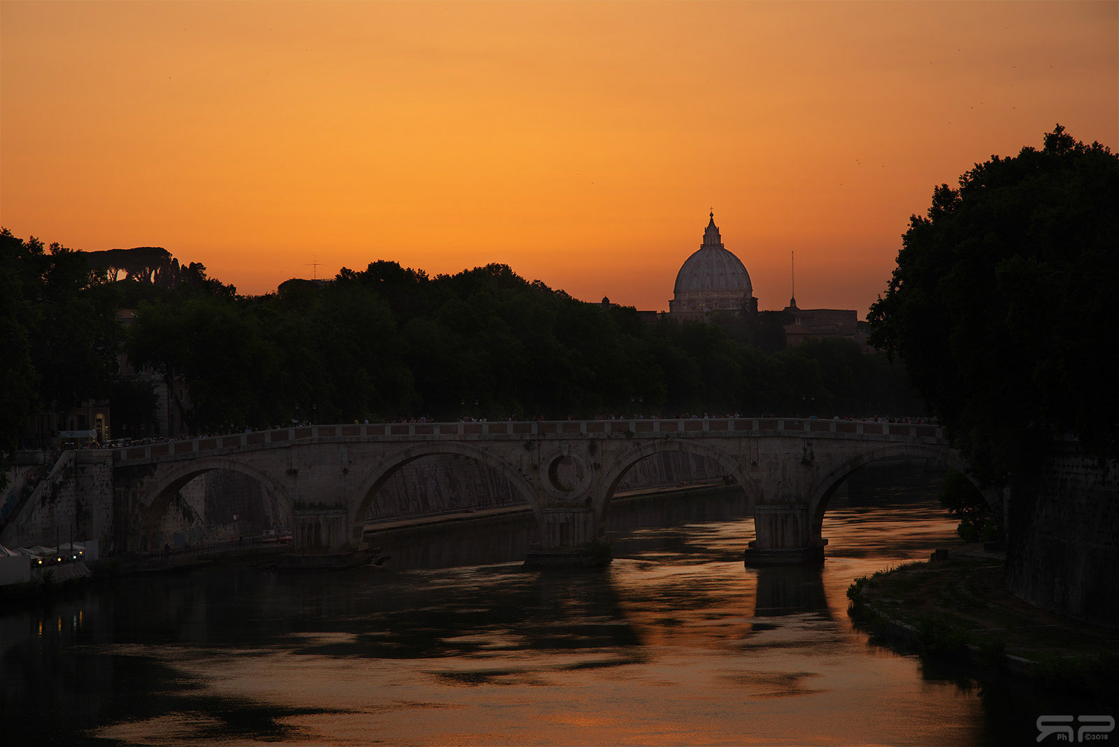 Tramonto sul Tevere