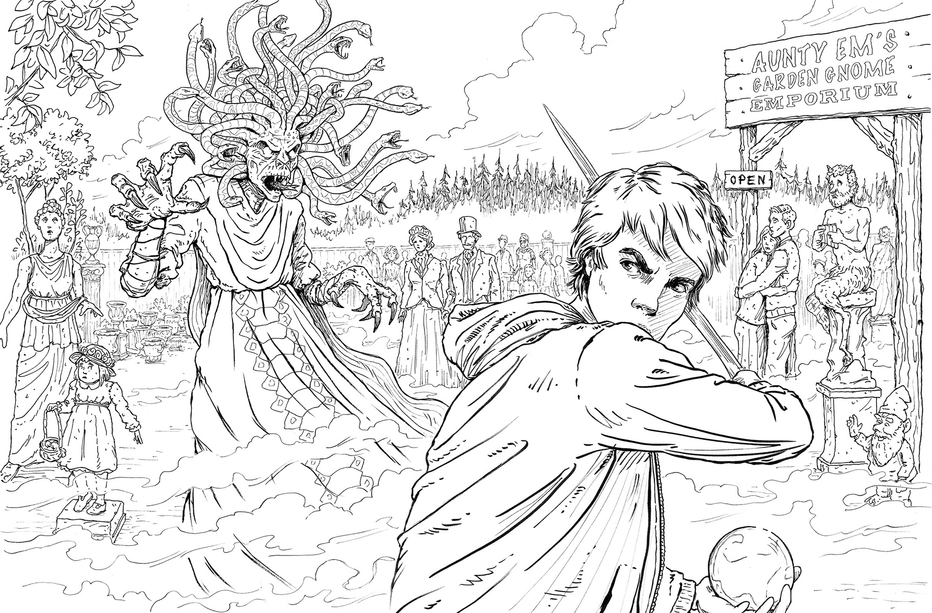 Keith Robinson Illustration The Percy Jackson Colouring Book