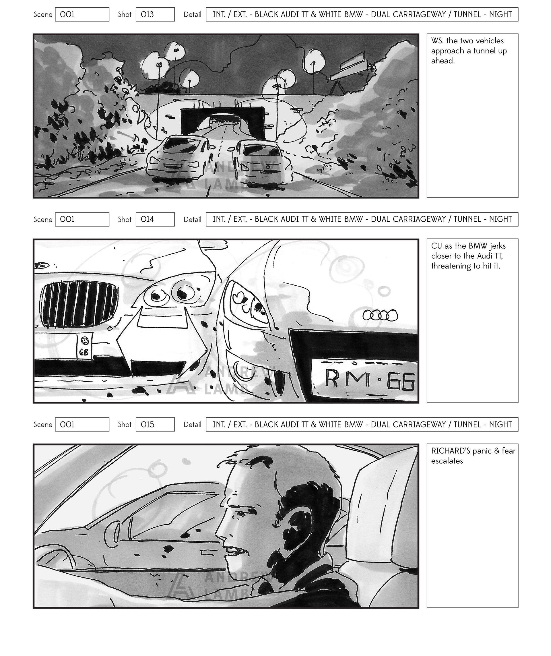 Andrew Lamb Storyboard Artist - DCI Banks - Bad Boy