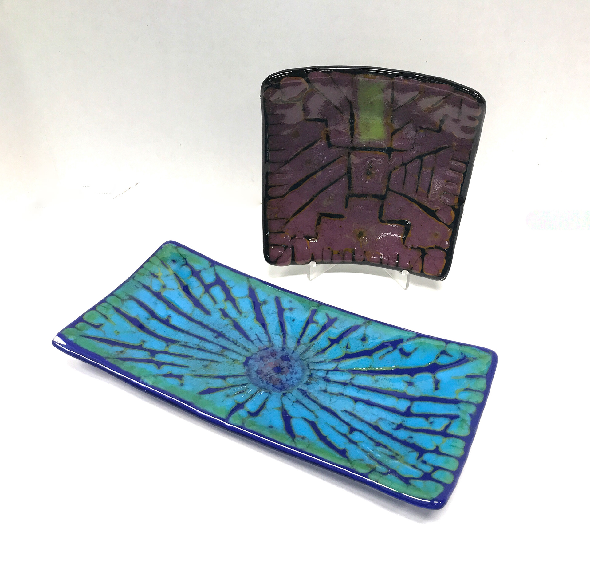 Batik-style glass
