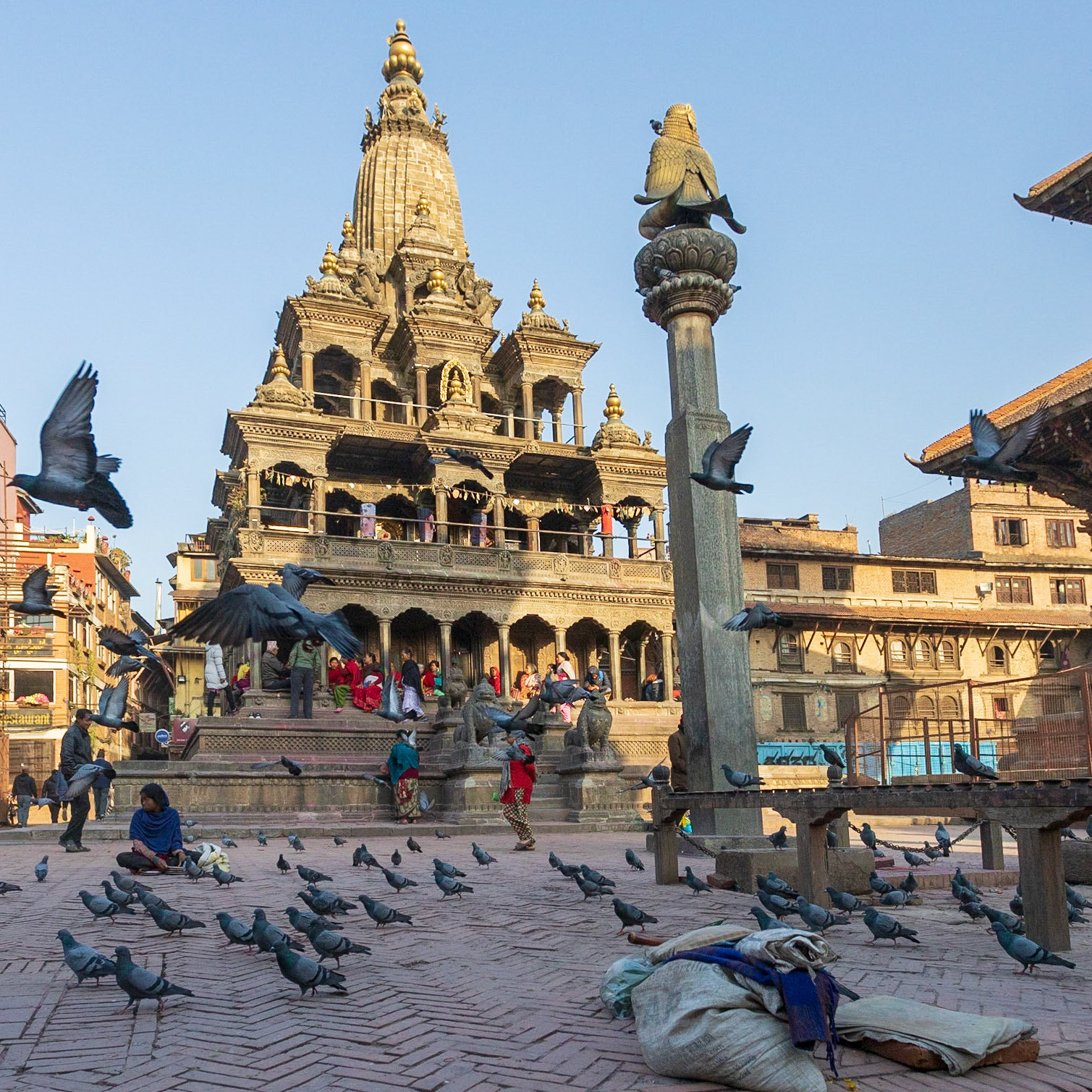 Krishna Mandir & Garud Statue - Patan Durbar Square, Nepal
