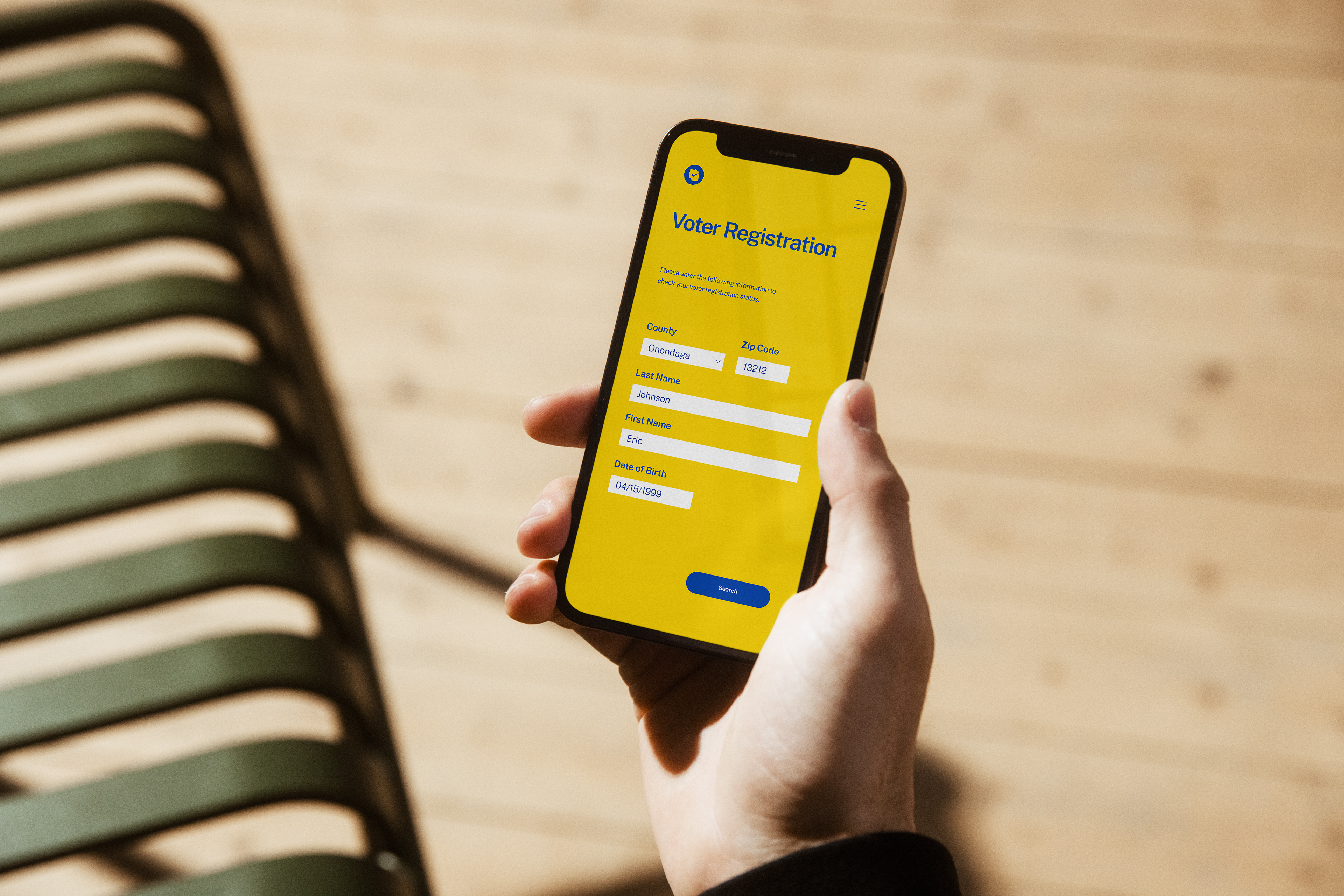 Mobile Website Voter Registration Onboarding