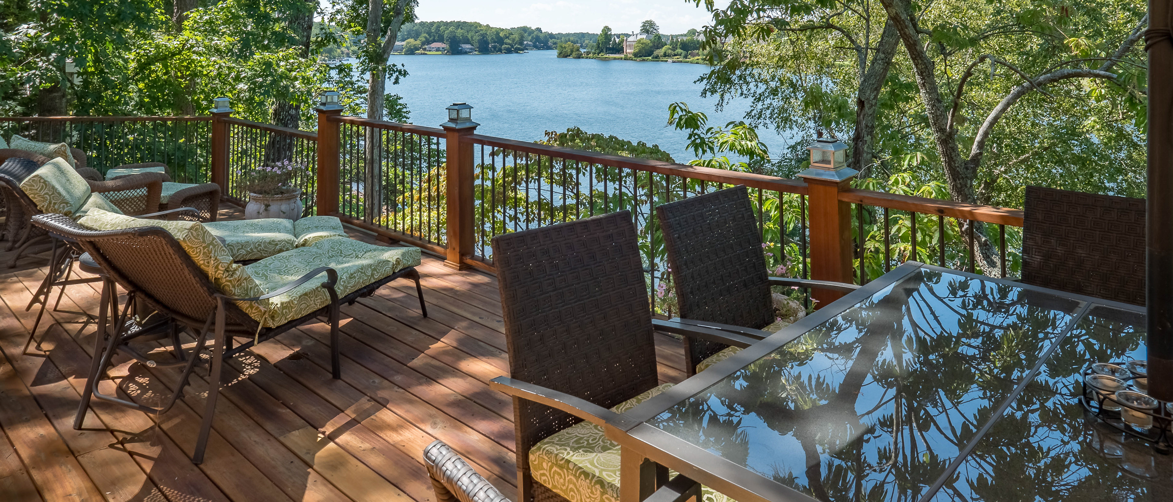 View of Lake Windward from deck of 3830 Schooner Ridge, across from the Golf Club of Georgia.