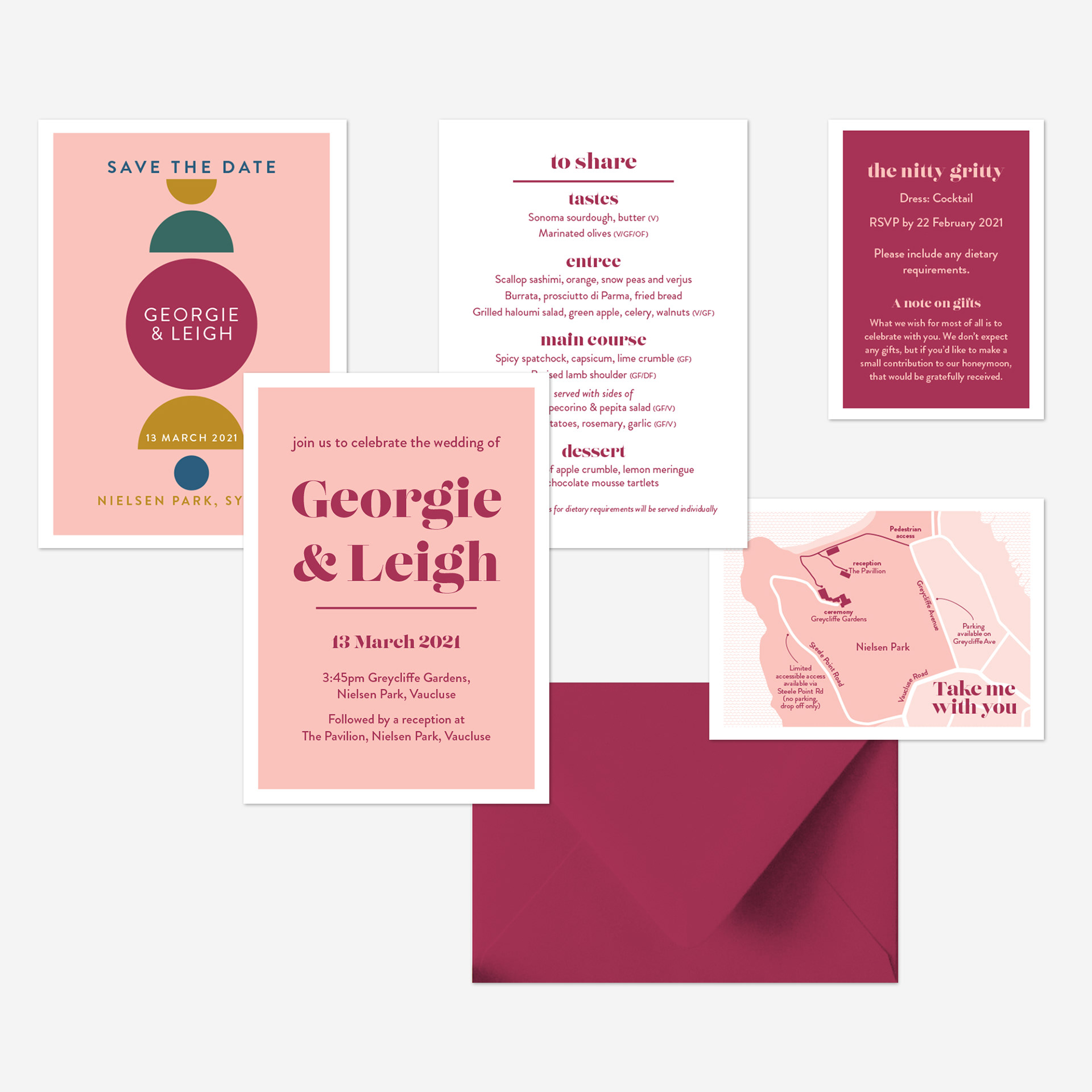 Wedding invitation suite
