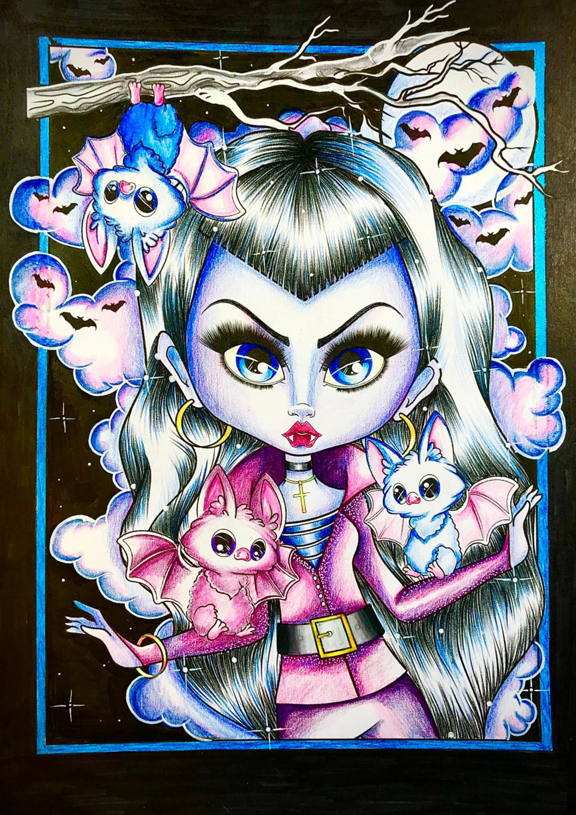 Little Darklings / Wax Pencil illustration