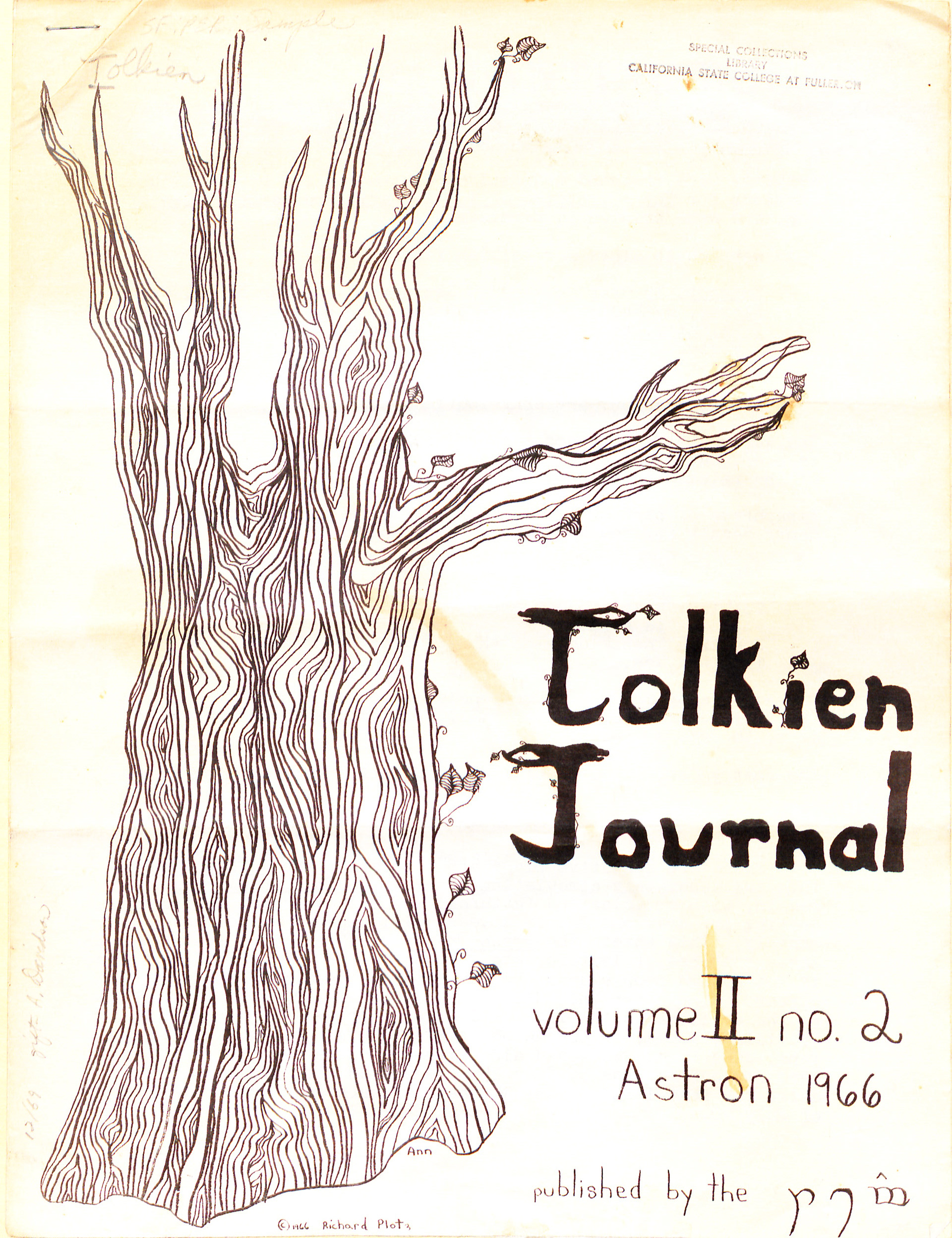 Tolkien Journal. Tolkien Society of America 2, no. 2 (April 1966).