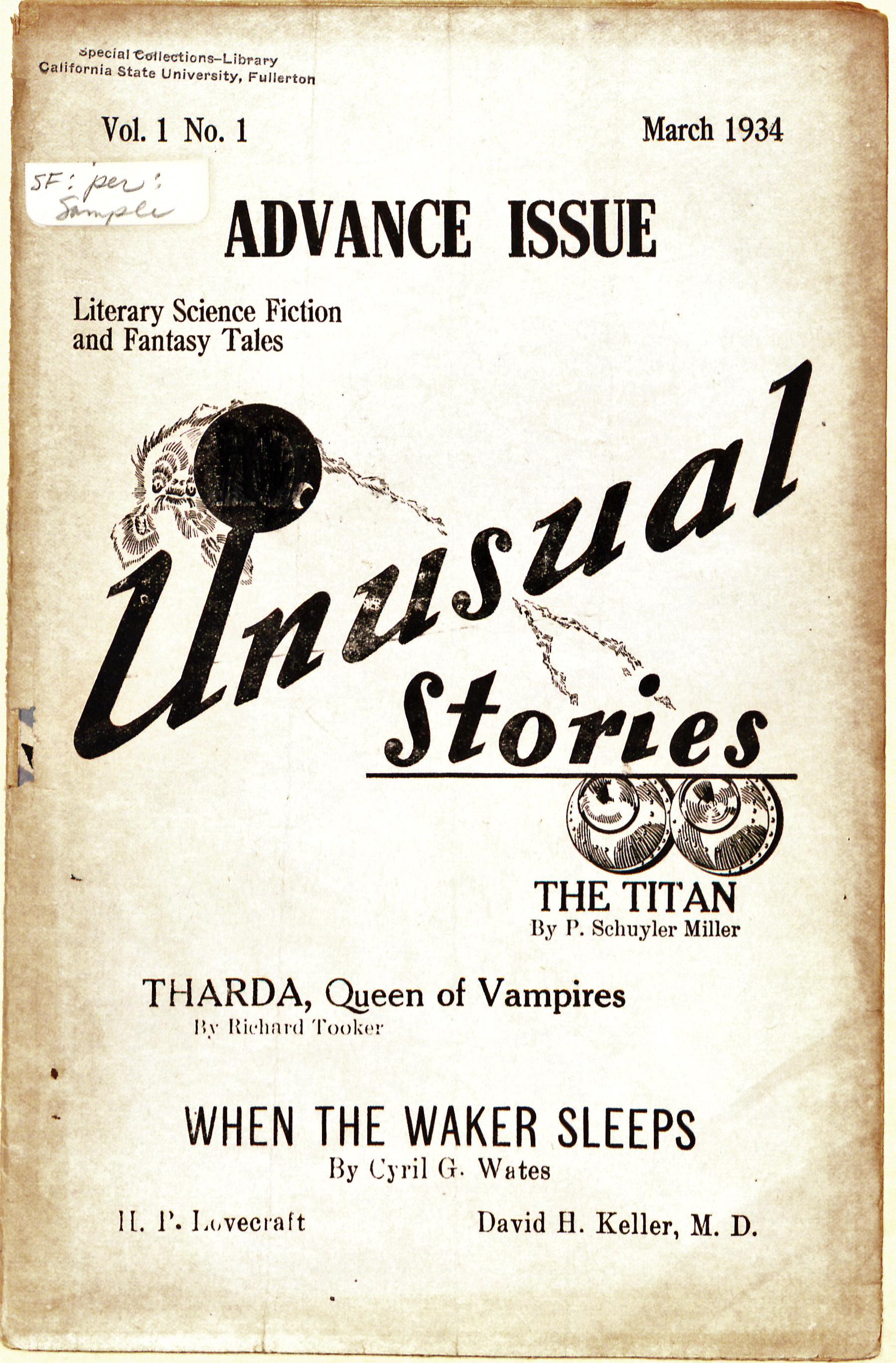 Unusual Stories. No. 1 (March 1934). 