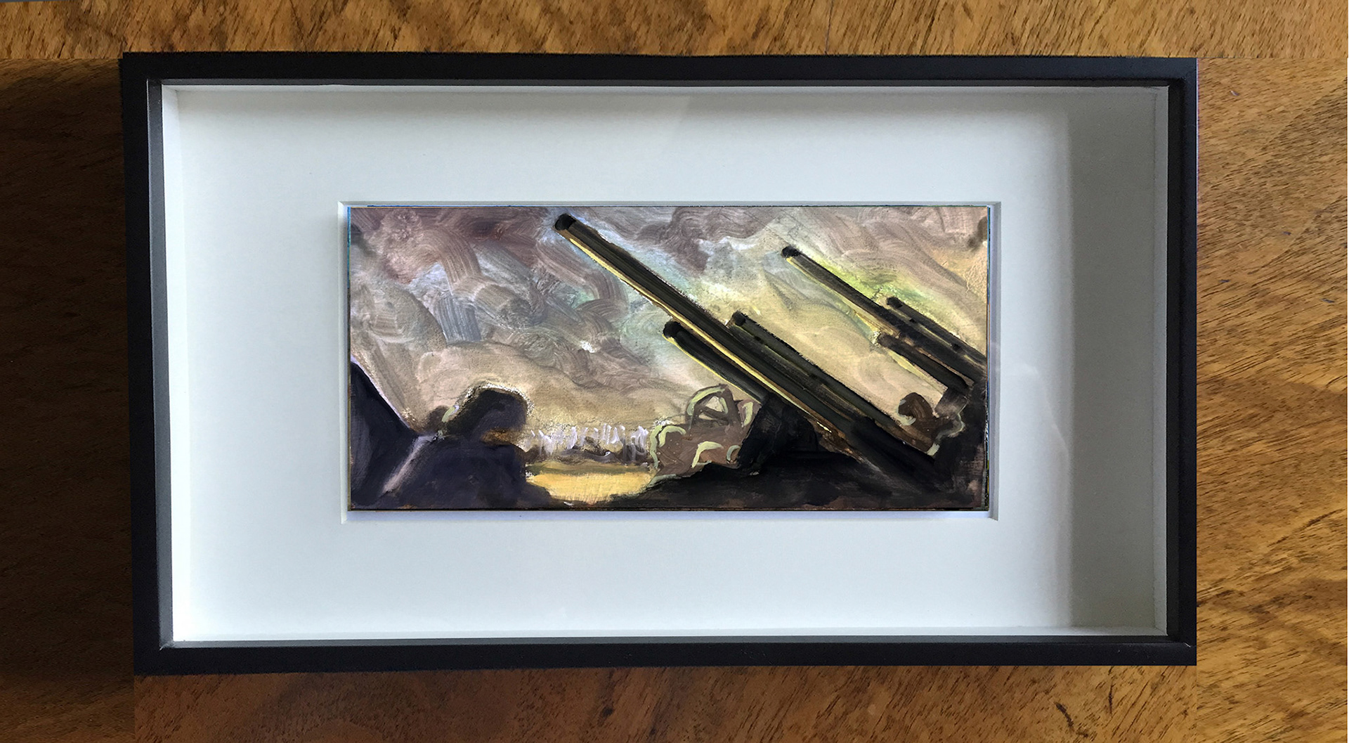 "Russian Artillery Celebration II"Oil On Wood Panel, 6" x 12", 2016 