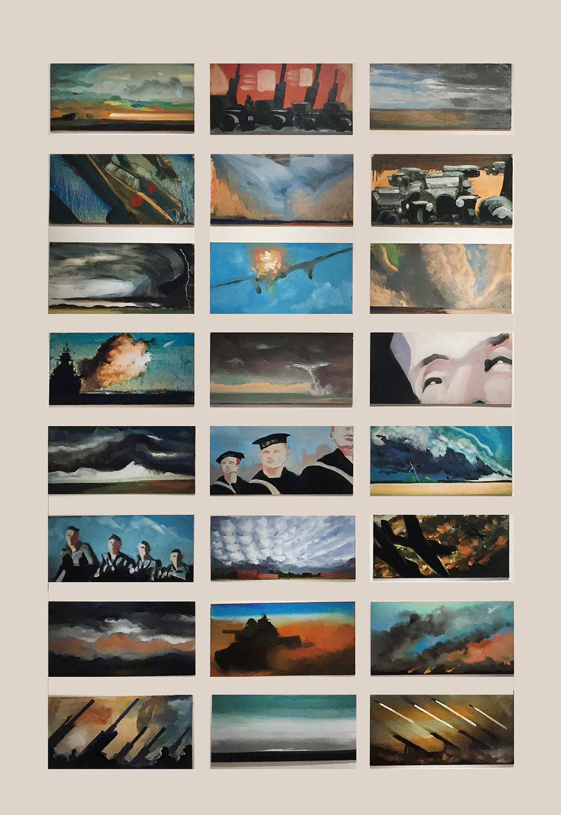 "WWII STORY BOARDS", Opus Gallery Exhibition 2015 