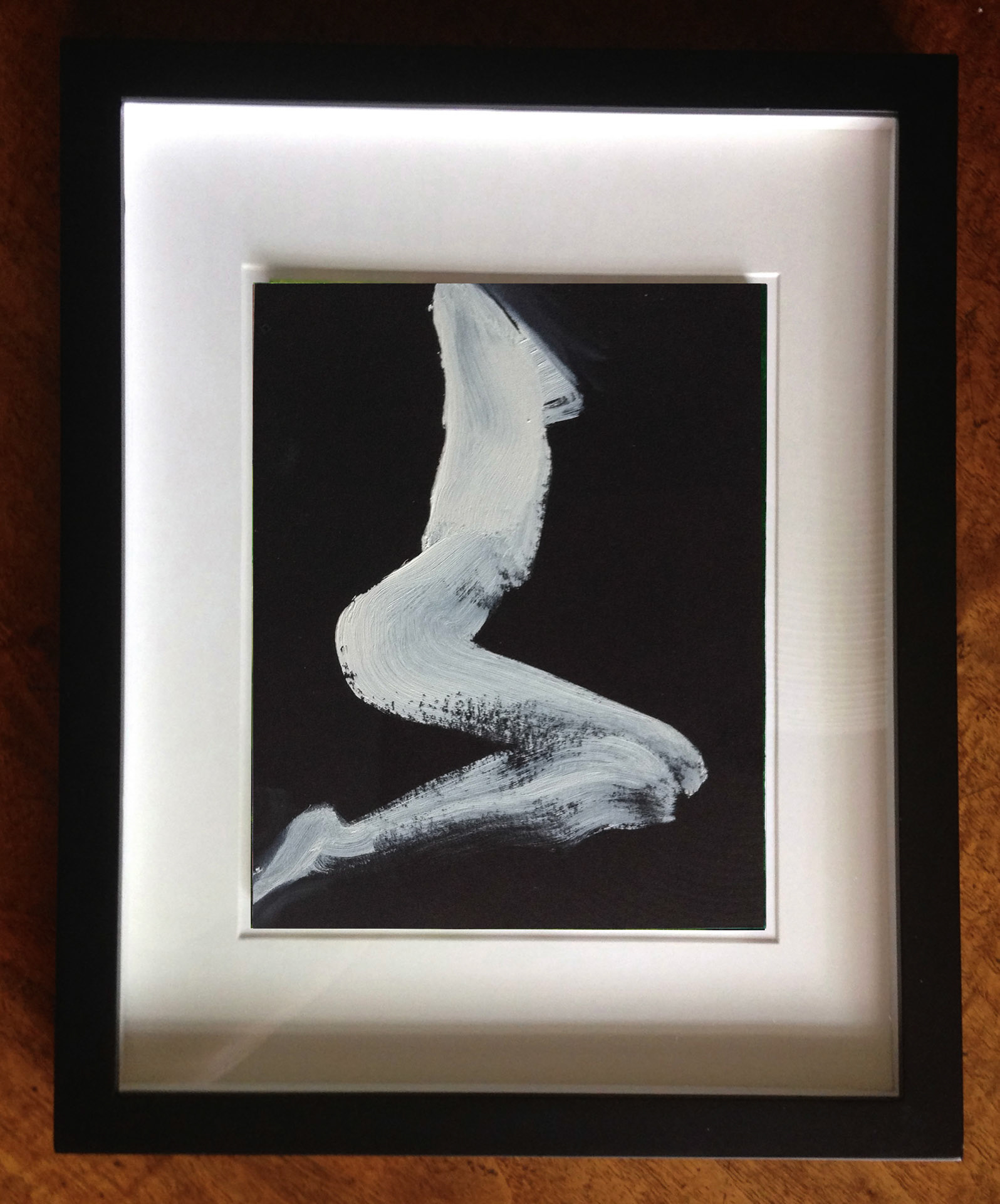 "Three Strokes" Oil on Foam Core Panel,  4.5"x 6", 2015