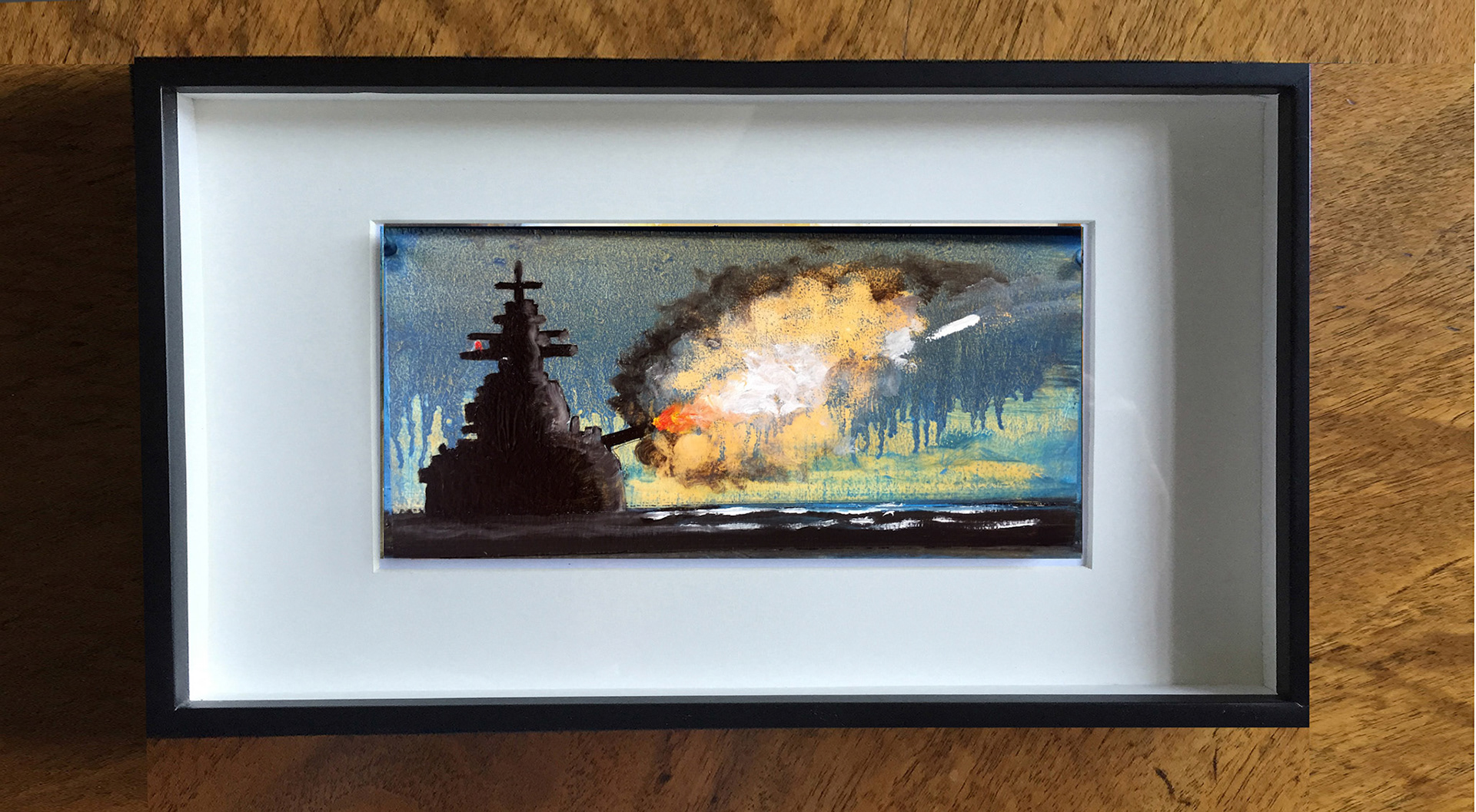 "At Sea"Oil On Wood Panel, 6" x 12", 2016 