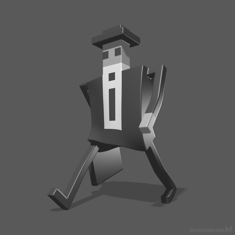 Animated voxel-style character • Karakter-animatie in een voxel-stijl