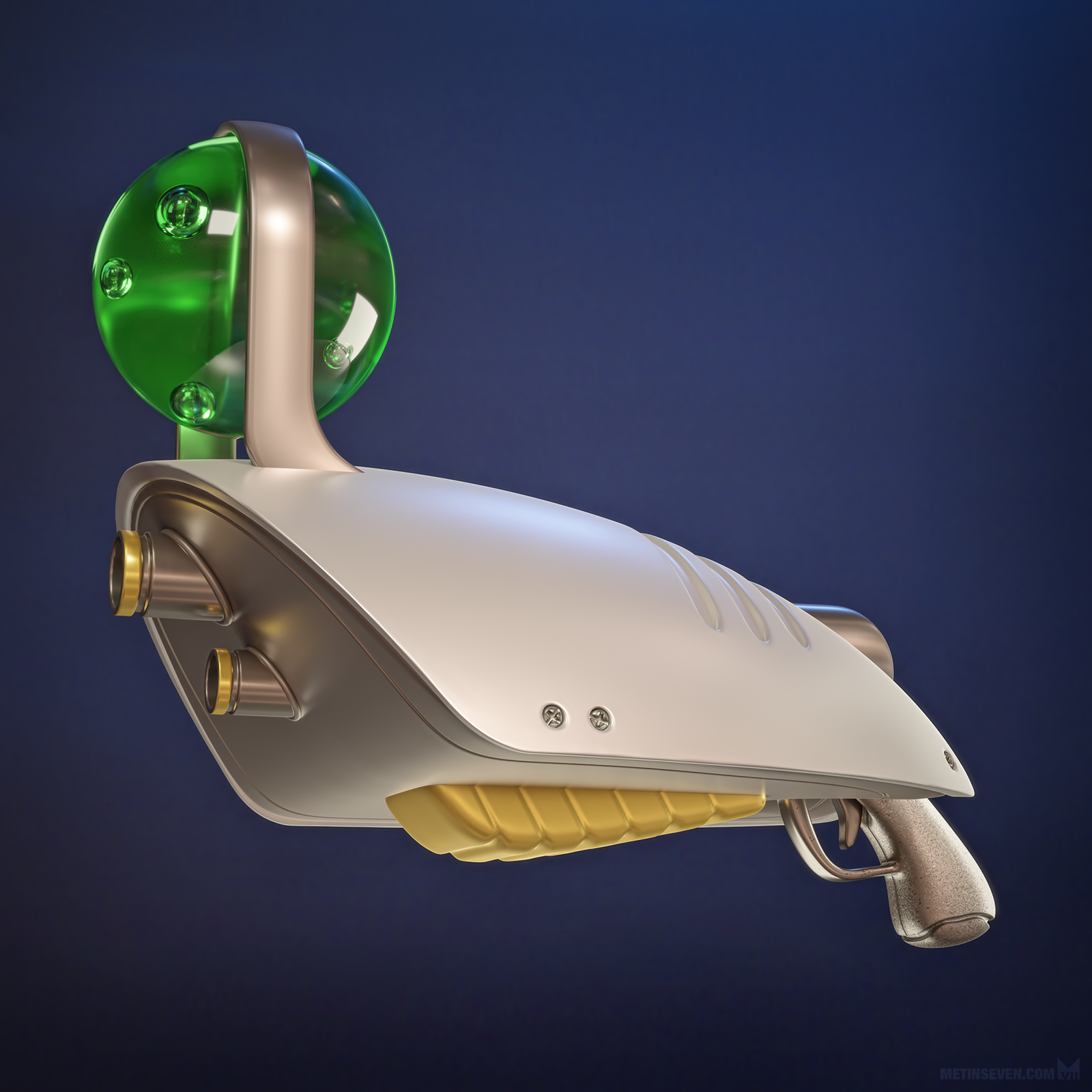 space, raygun, toygun, gun, weapon, plasma, scifi, sciencefiction, toy, zbrush, blender3d, b3d, hardsurface, 3dmodeler, games