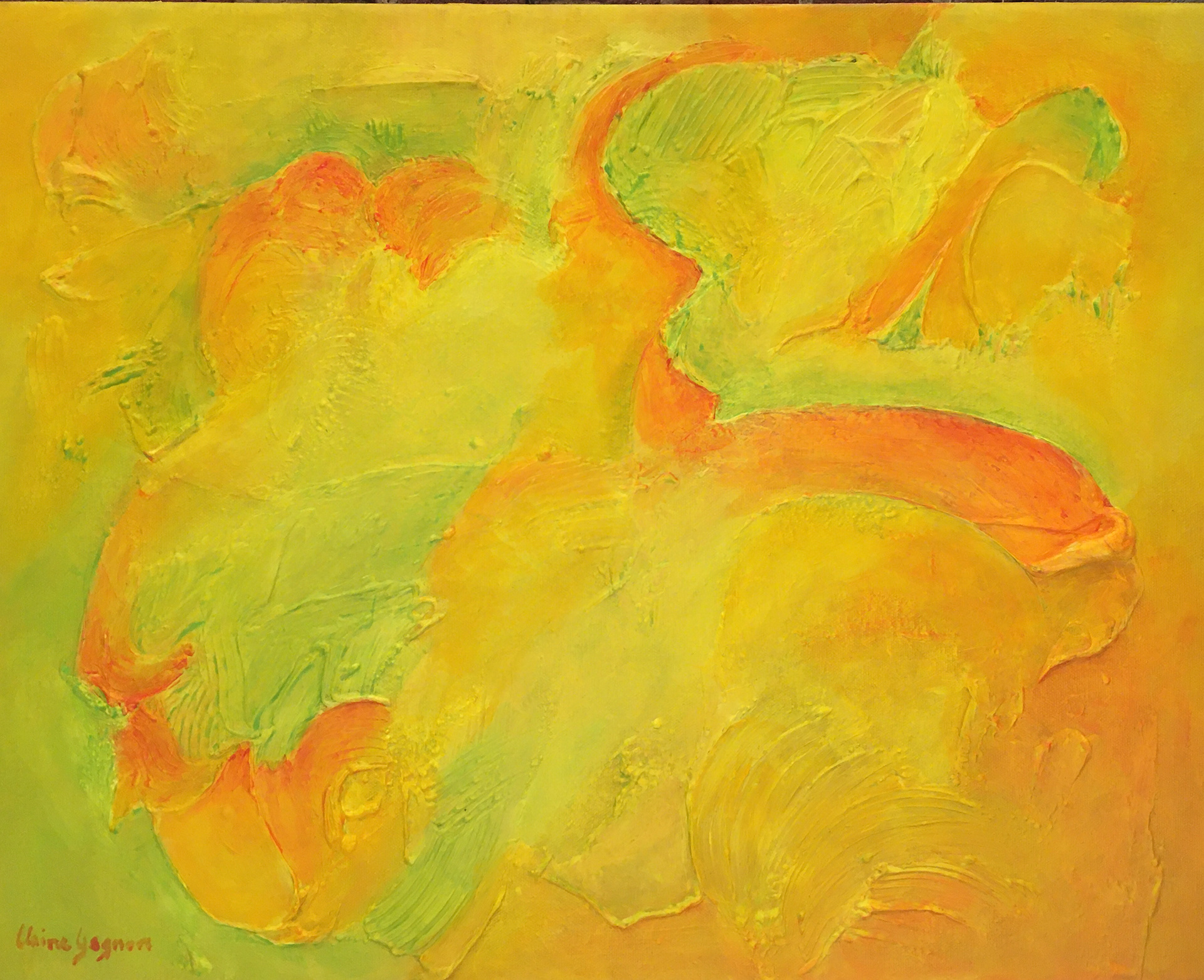 Claire Gagnon - Tête-à-tête - 16x20 - Mixed Media on Canvas - $800