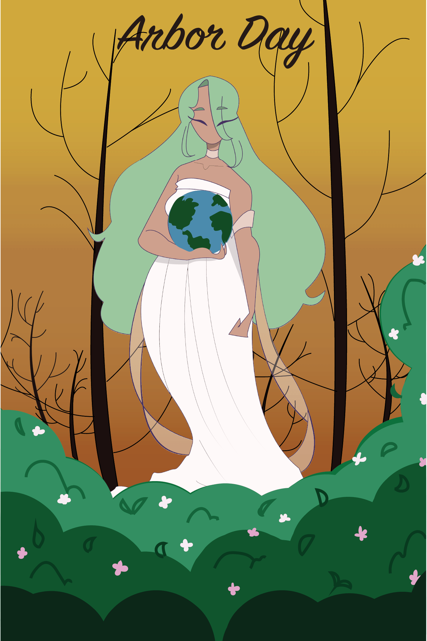 Celen Madrid, Vector Art, Arbor Day Poster Award Winner: Lowell High School, 20" x 30", Not for Sale