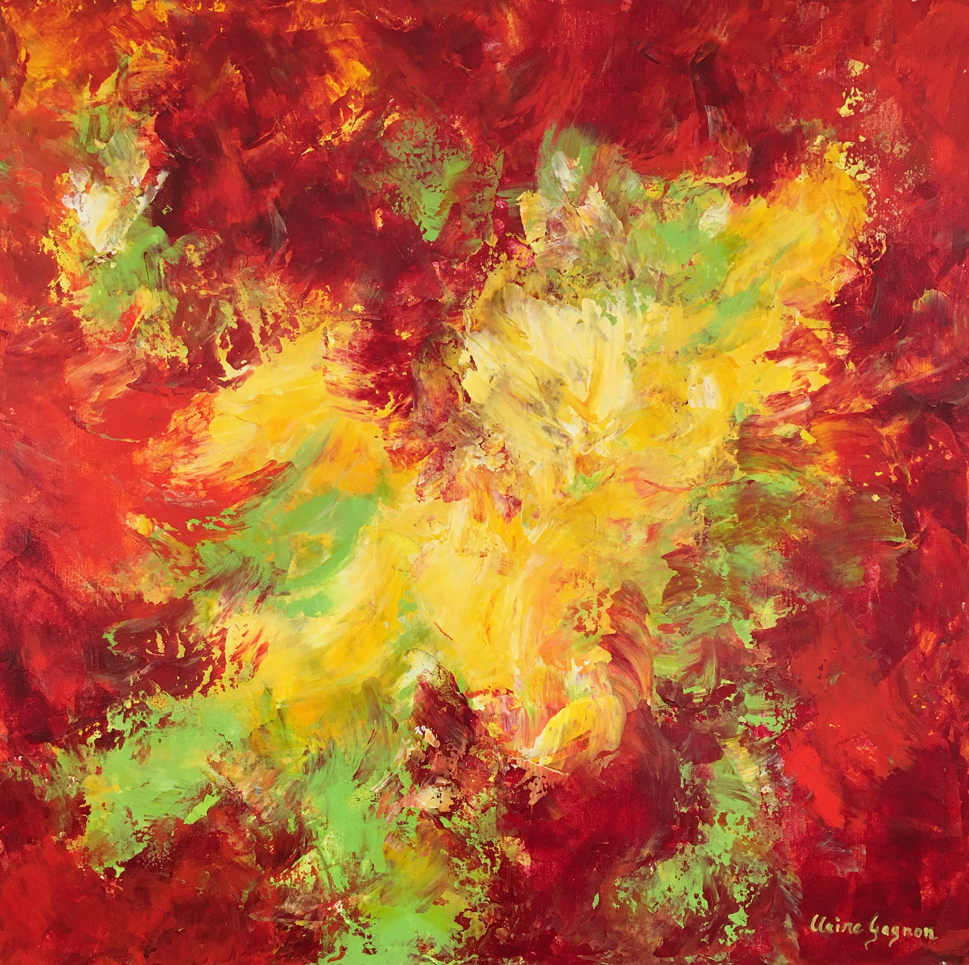 Claire Gagnon - Juicy - 24x24 - Acrylic on canvas - $1,450
