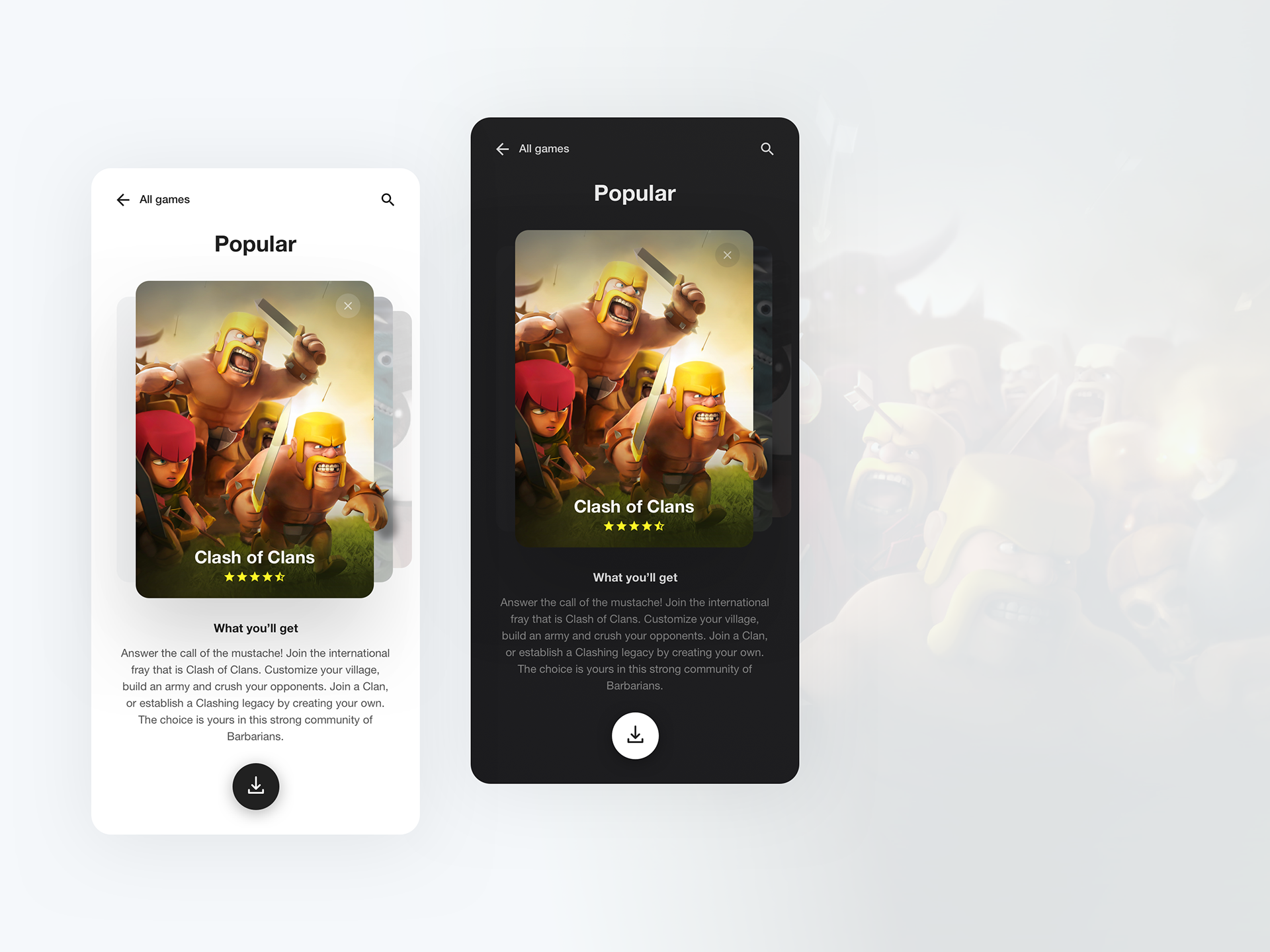 App Design - Game App Store by Milan Houter