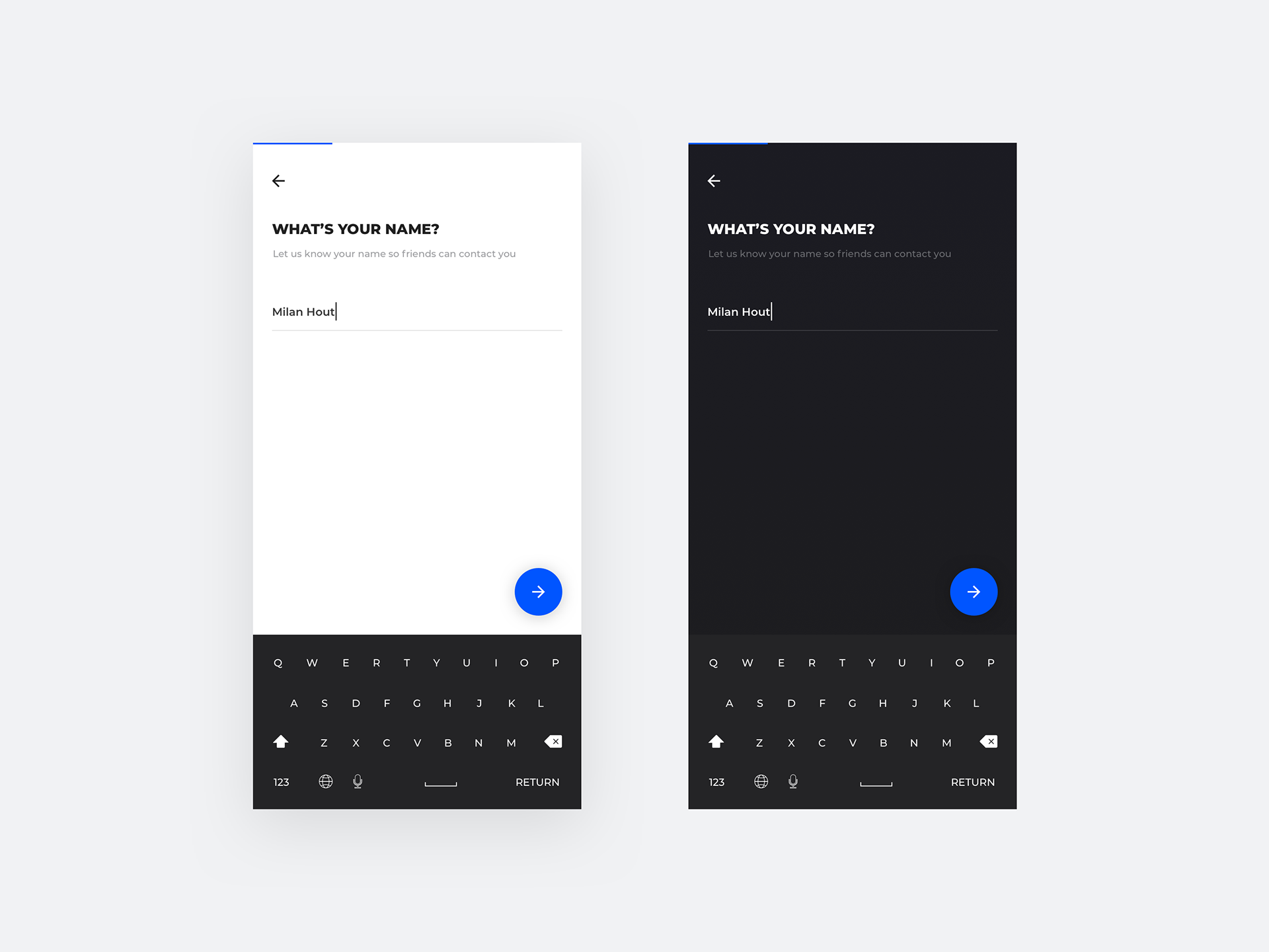 App Design - What's Your Name Onboarding by Milan Houter