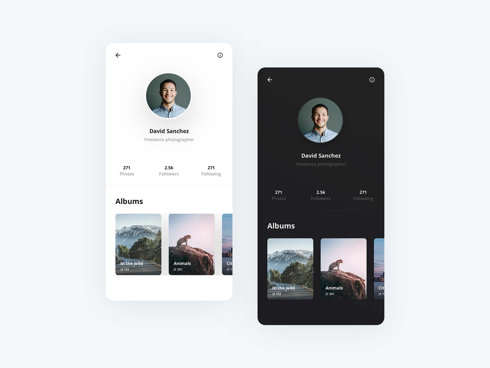 App Design - Photography Profile by Milan Houter