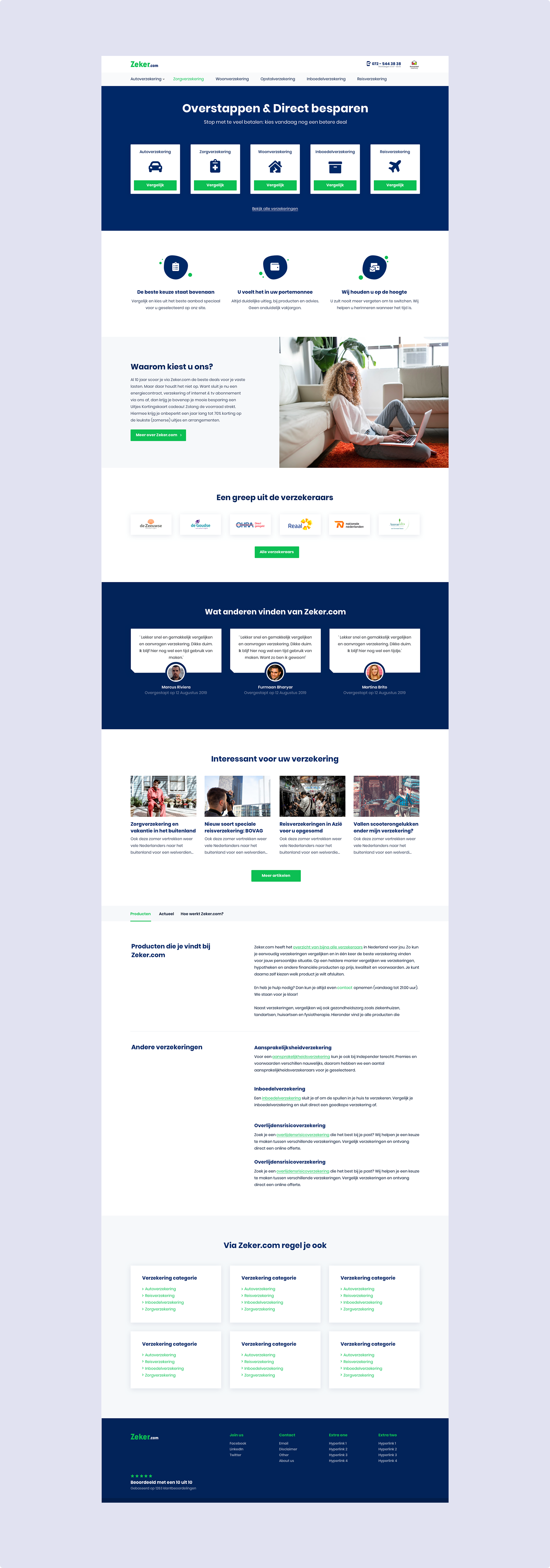 Zeker.com Homepage for Desktop by Milan Houter