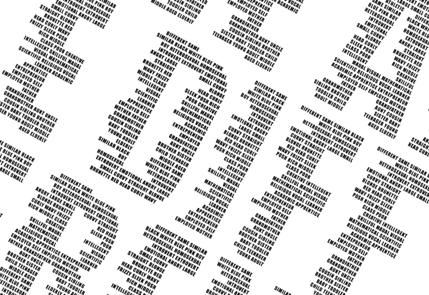 Lindsey l Ahmet Professional Graphic Designer and photographer close up of the typography day final design