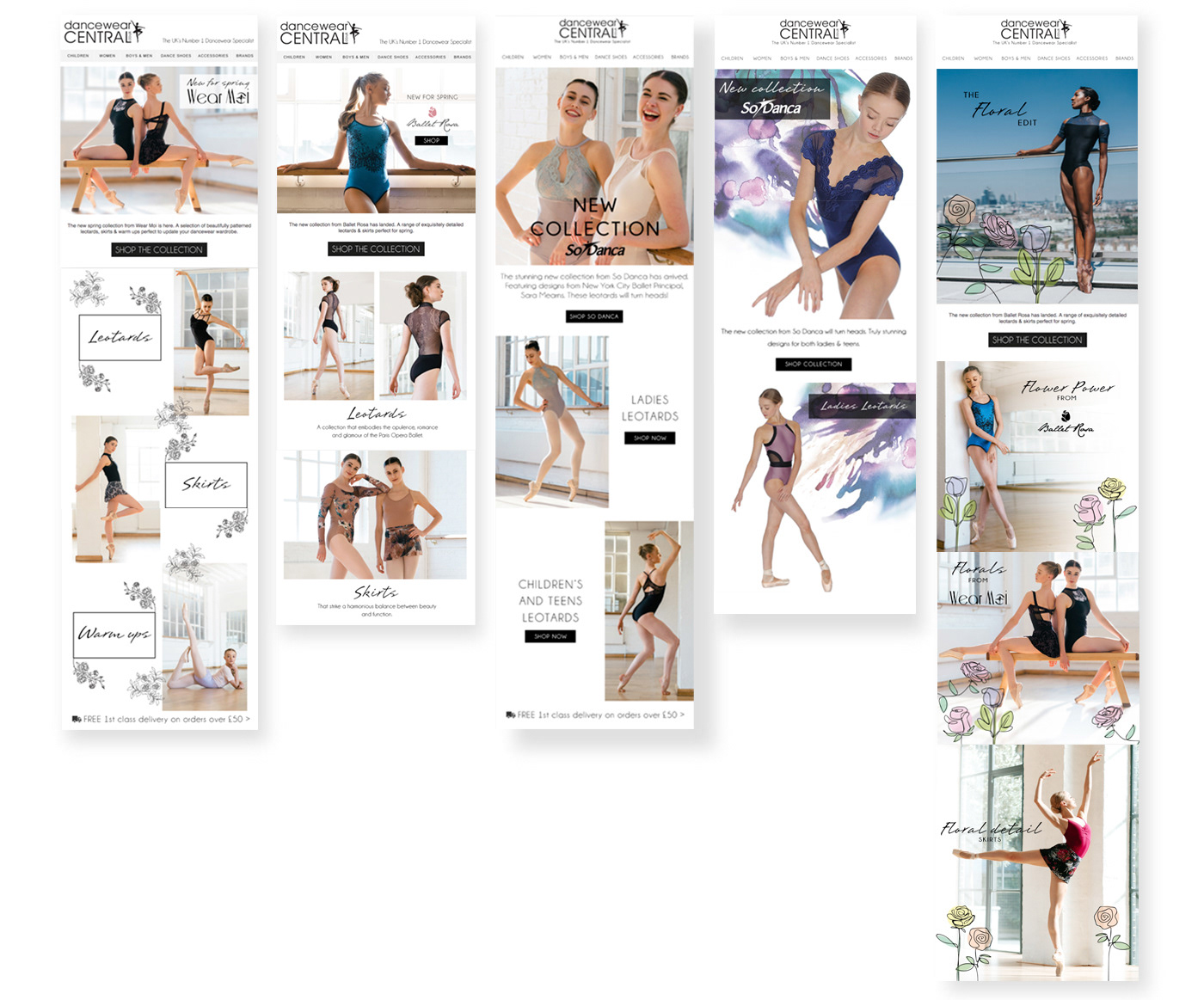 lindsey ahmet graphic designer - dancewear central email marketing campaign design