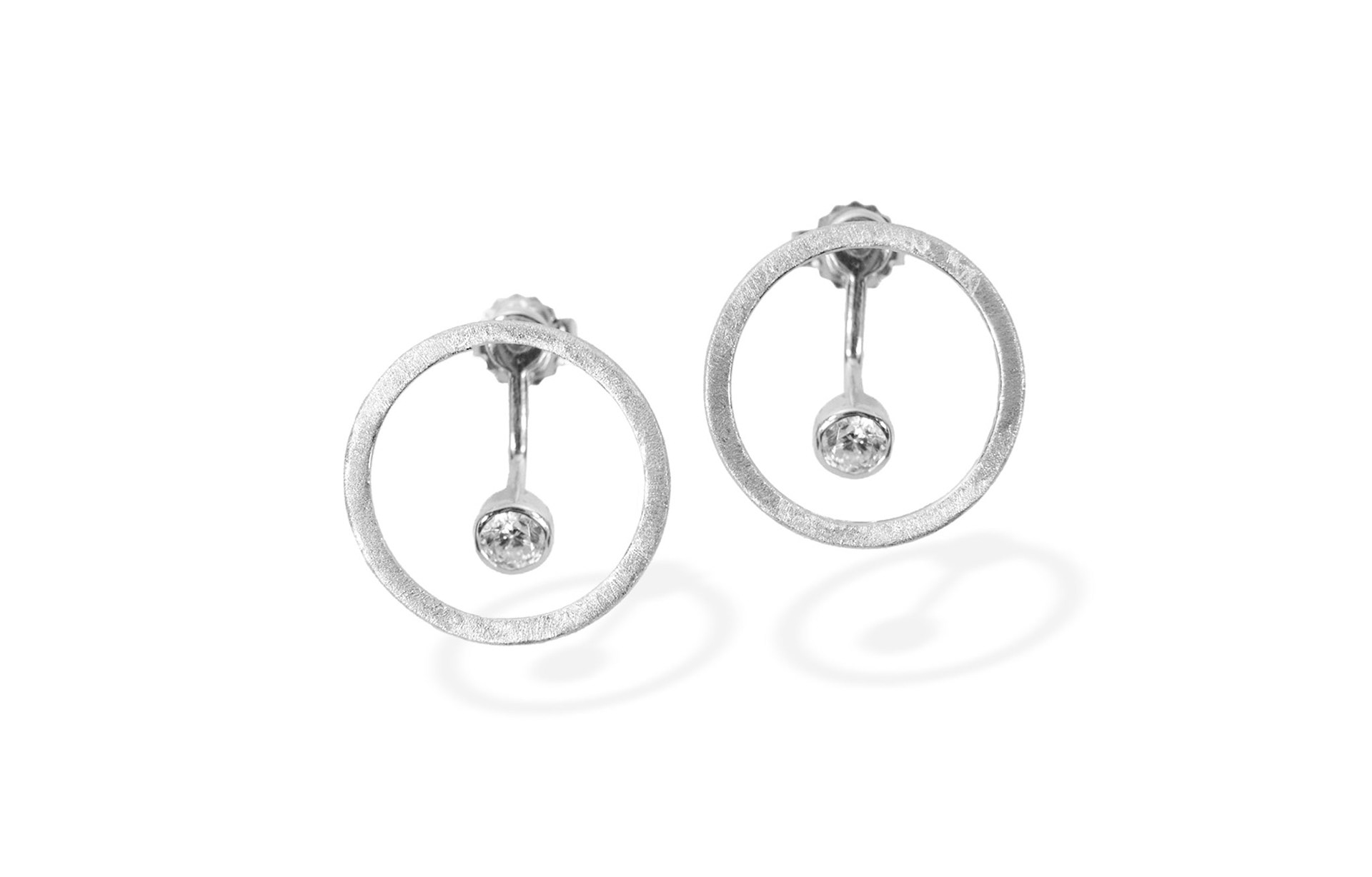 Sia Shafer silver earrings Product retail photography