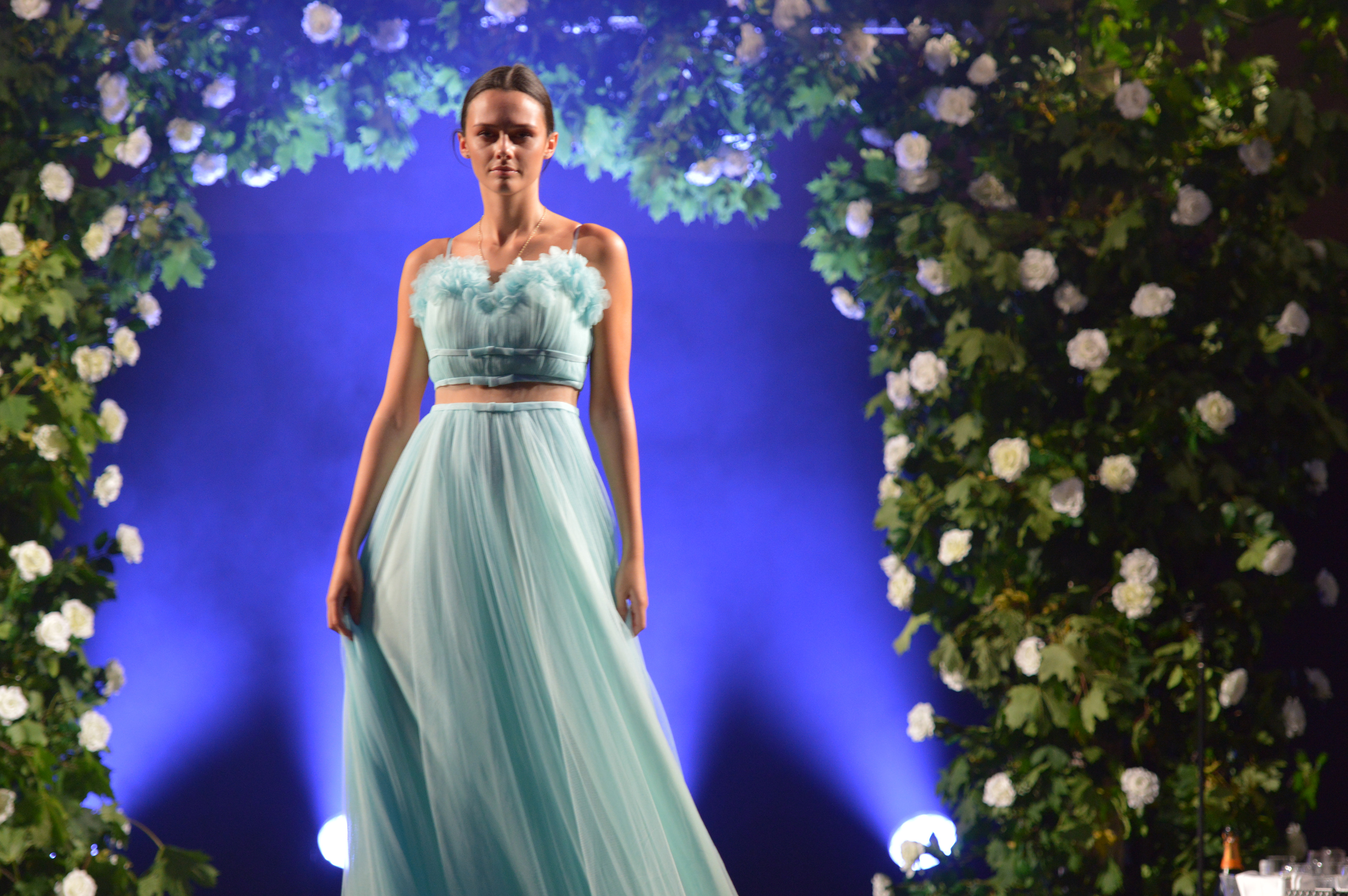 model walking for Forever Unique at the 2019 manchester fashion festival - event and runway photographer