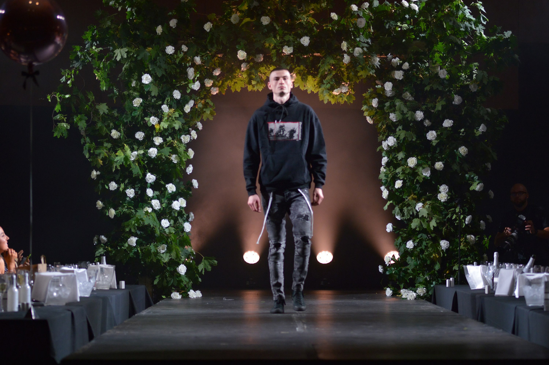 Model walking for Dysfunctional on the Runway at the 2019 Manchester Fashion Festival - runway photographer
