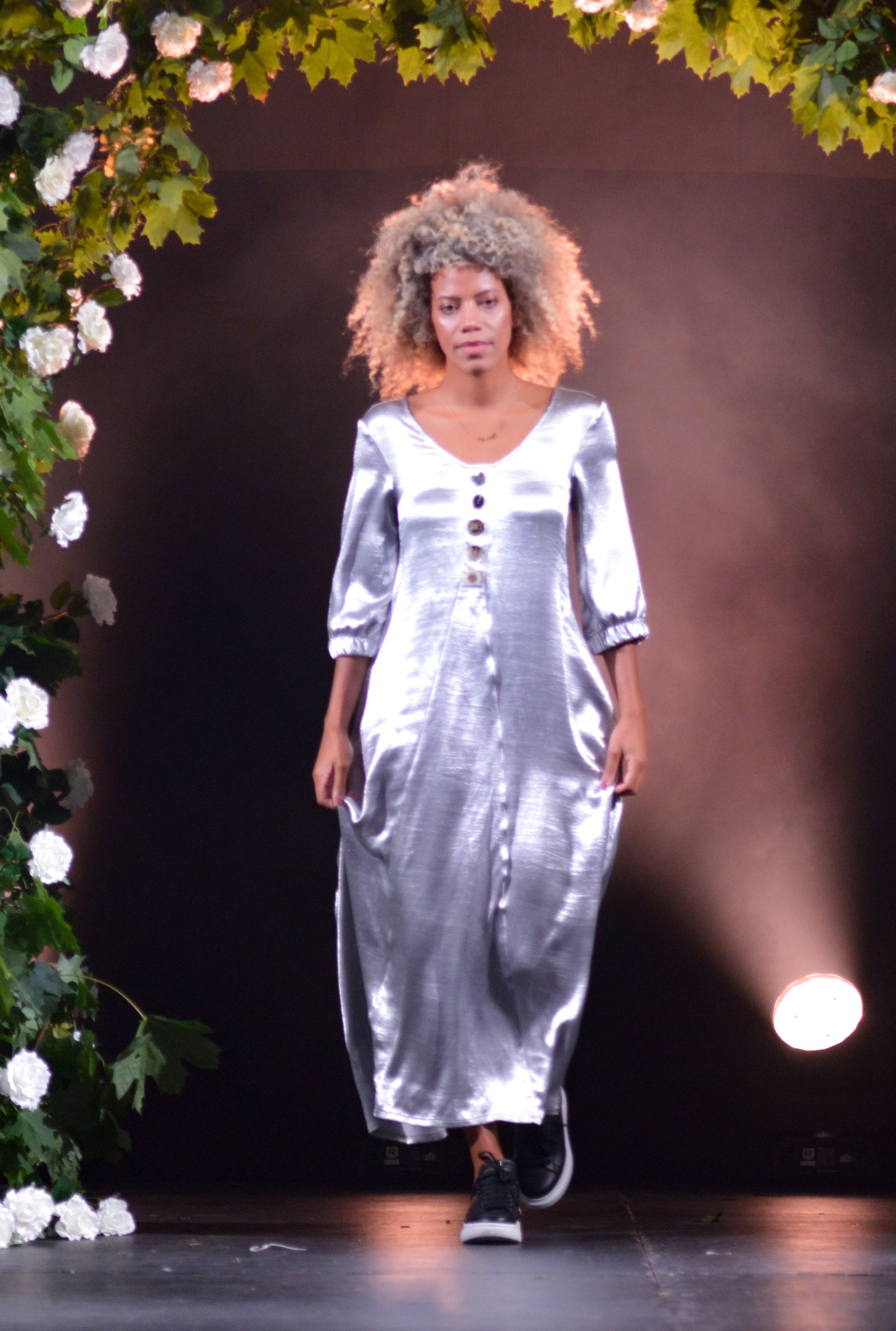 Model walking for Neon Rose at the 2019 Manchester Fashion Festival - runway photographer